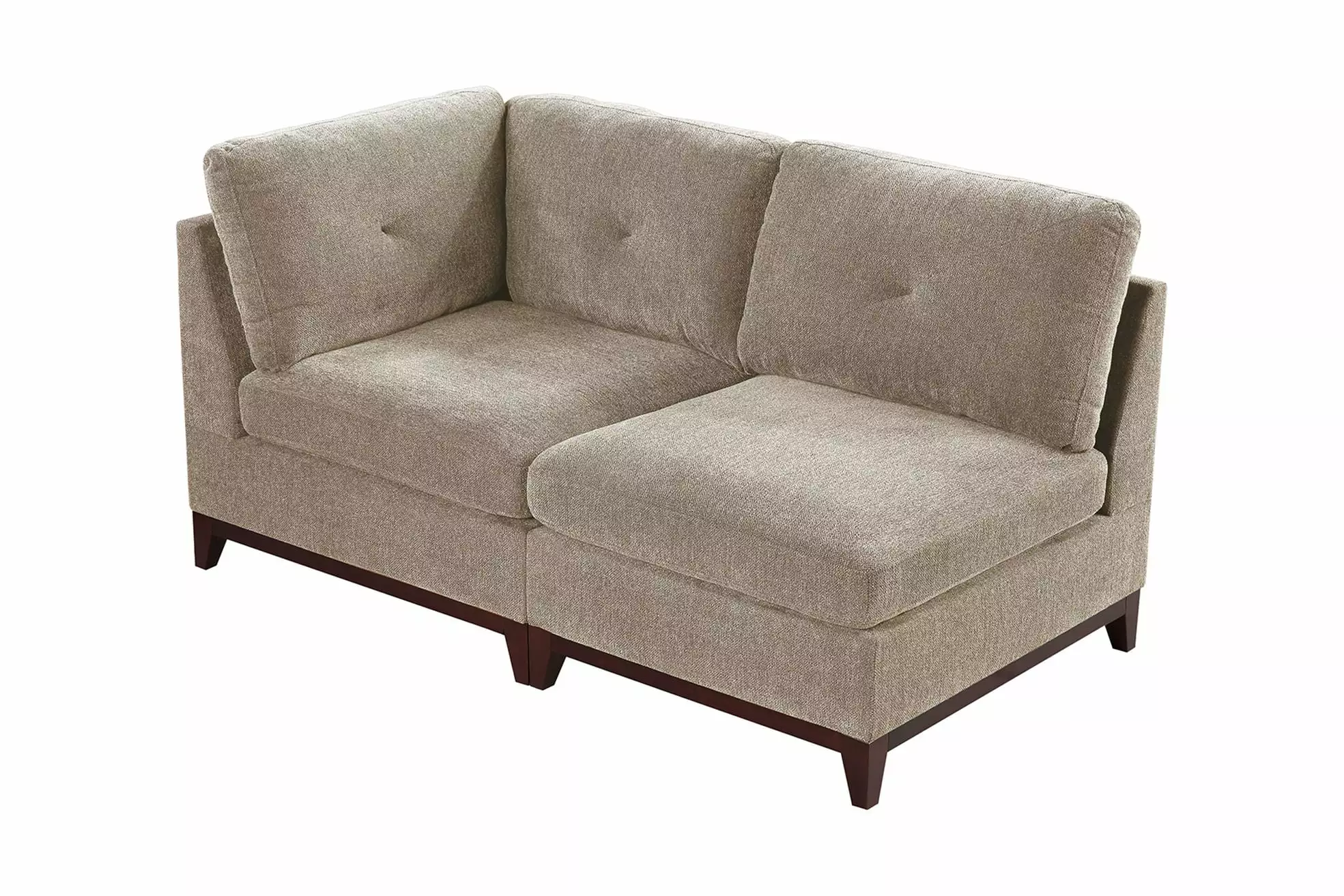 Modern Modular Sectional Sofa Set - 2 Piece Camel Color Living Room Furniture Jamini