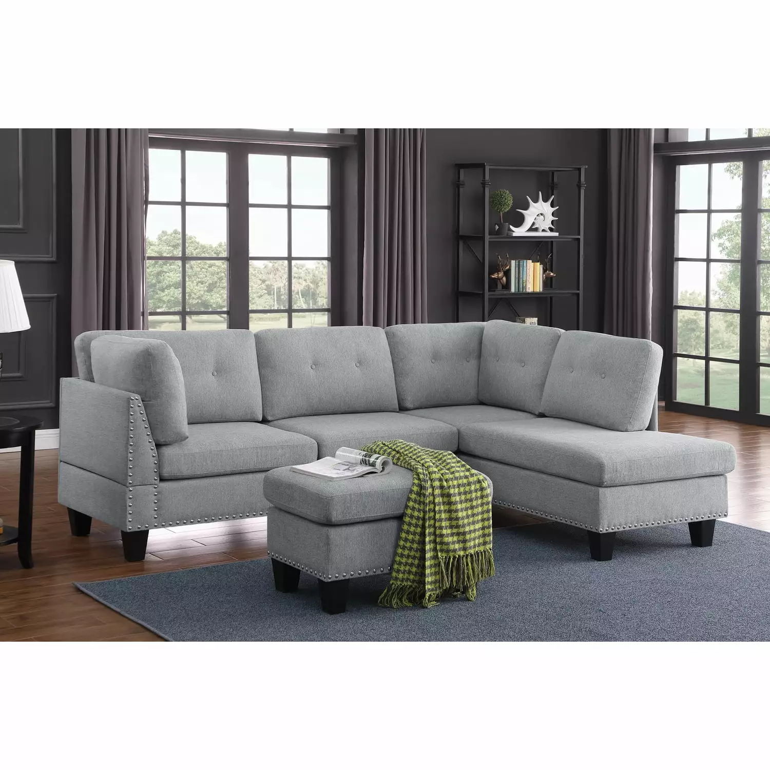Dream C Brayton 3-Piece Upholstered Sectional Sofa Set