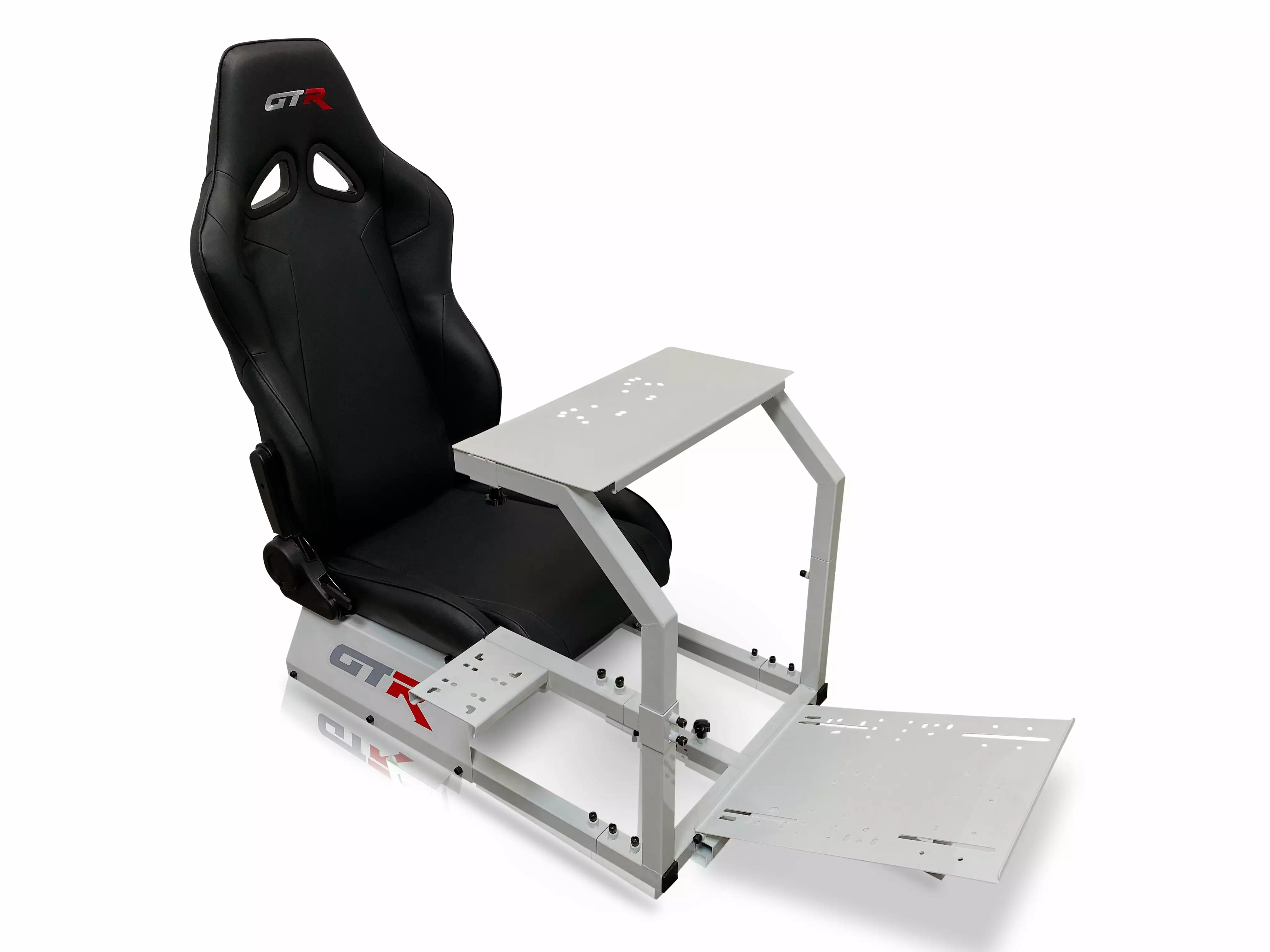 GTR Simulator Adjustable High Back Gaming Chair Rocker Black