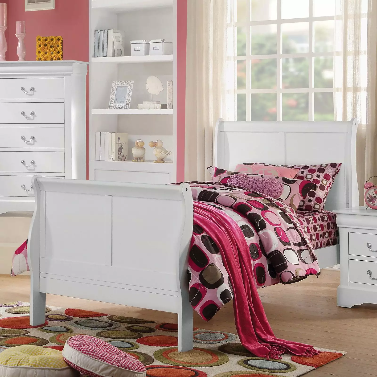 ACME Louis Philippe III Eastern King Sleigh Bed White - Multiple Sizes Available Acme Furniture