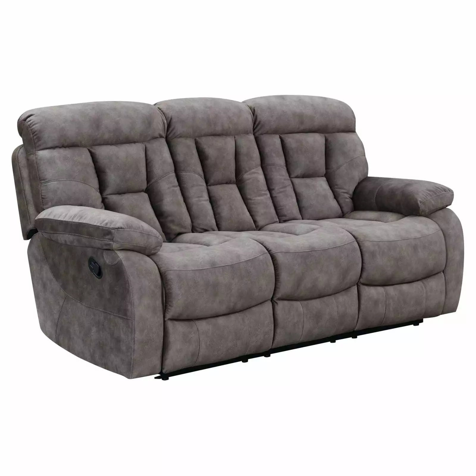 Bogata Mushroom Gray Recliner Sofa Comfortable Living Room Furniture Steve Silver Company