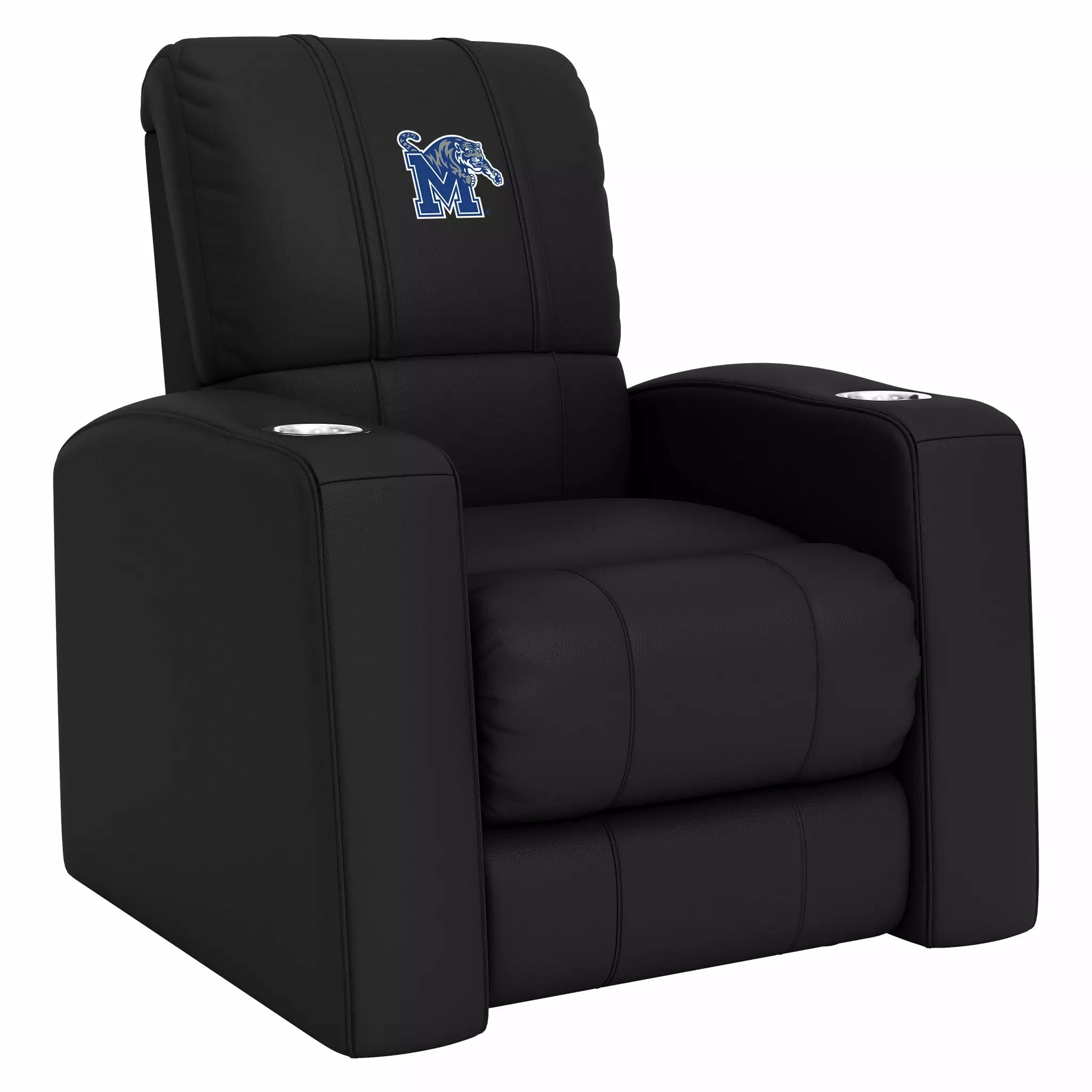 DreamSeat Relax Black Home Theater Recliner Embroidered Memphis Tigers Primary Logo - Full Body Support