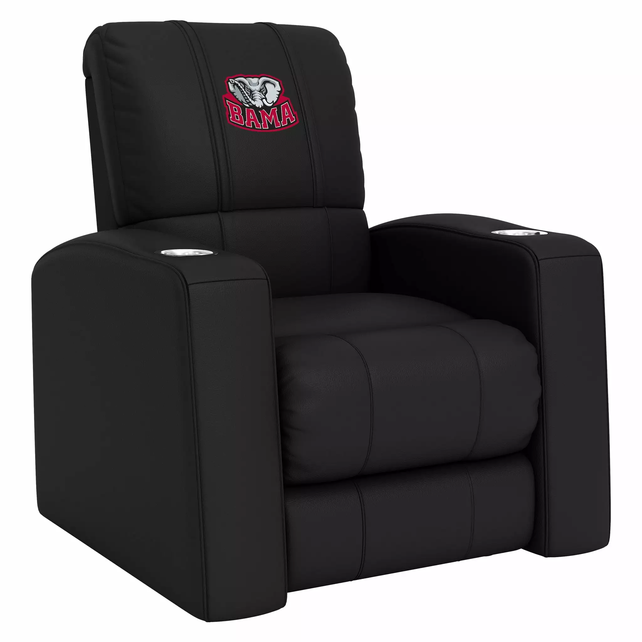 DreamSeat Relax Black Home Theater Recliner Embroidered Alabama Crimson Tide Bama Logo - Full Body Support