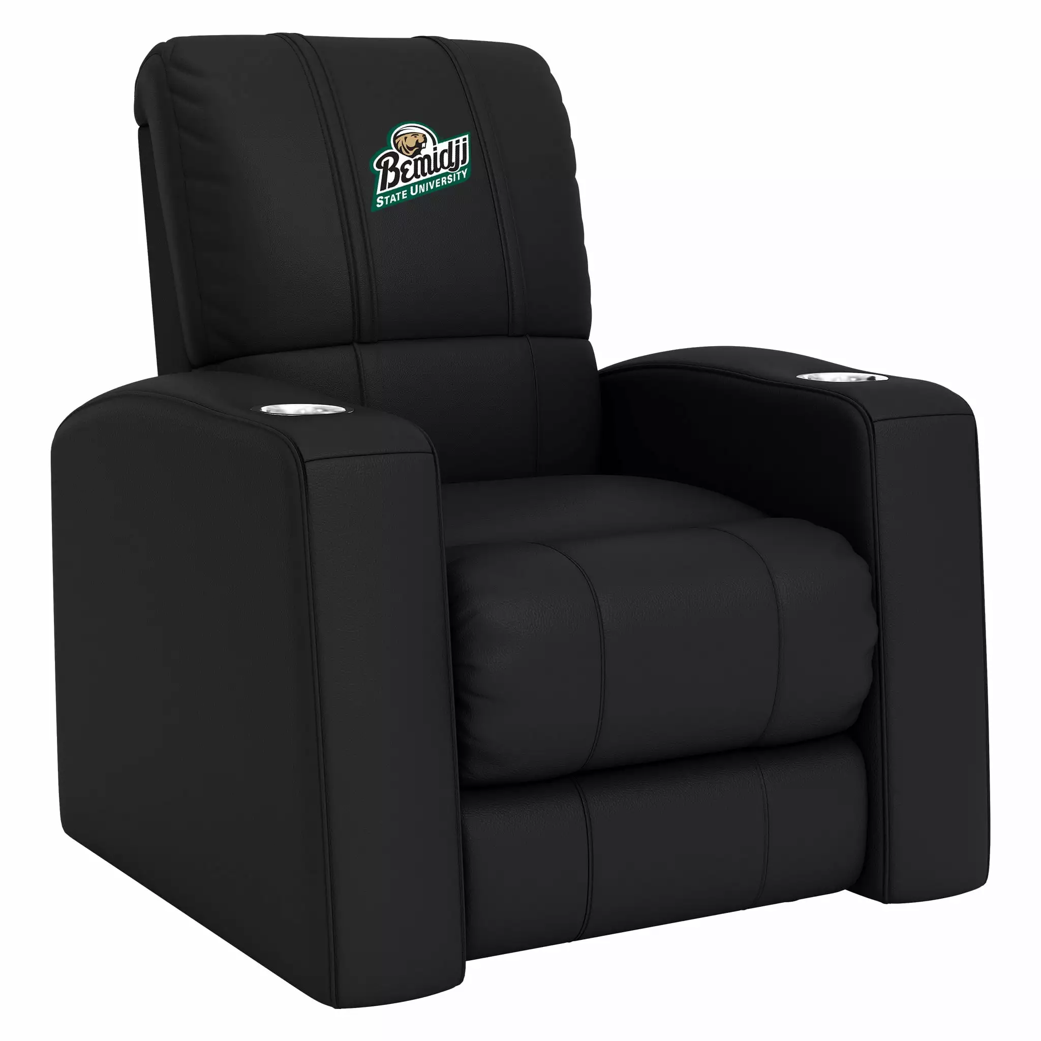 DreamSeat Relax Black Home Theater Recliner Embroidered Bemidji State University Secondary Logo - Full Body Support