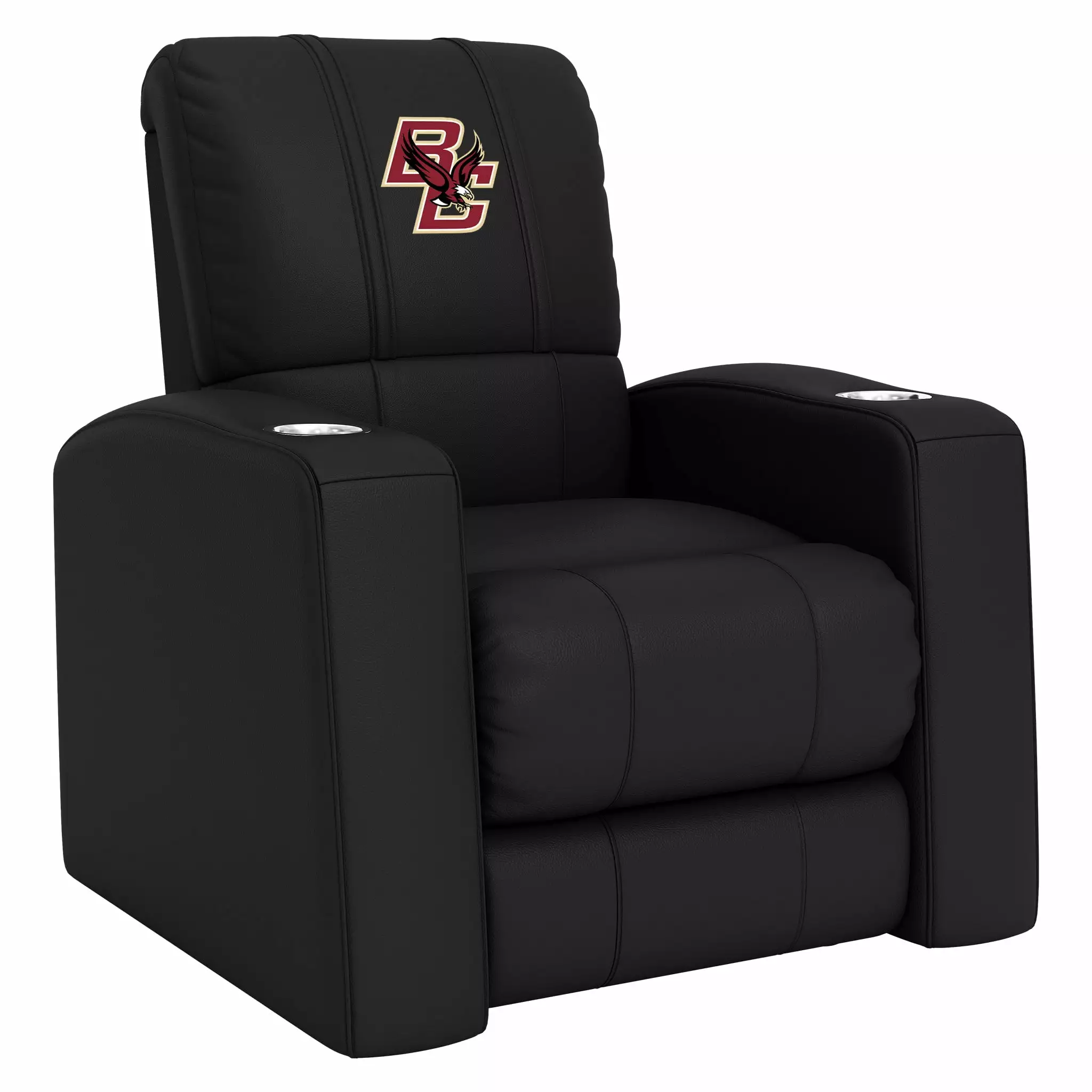 DreamSeat Relax Black Home Theater Recliner Embroidered Boston College Eagles Logo Full Body Support