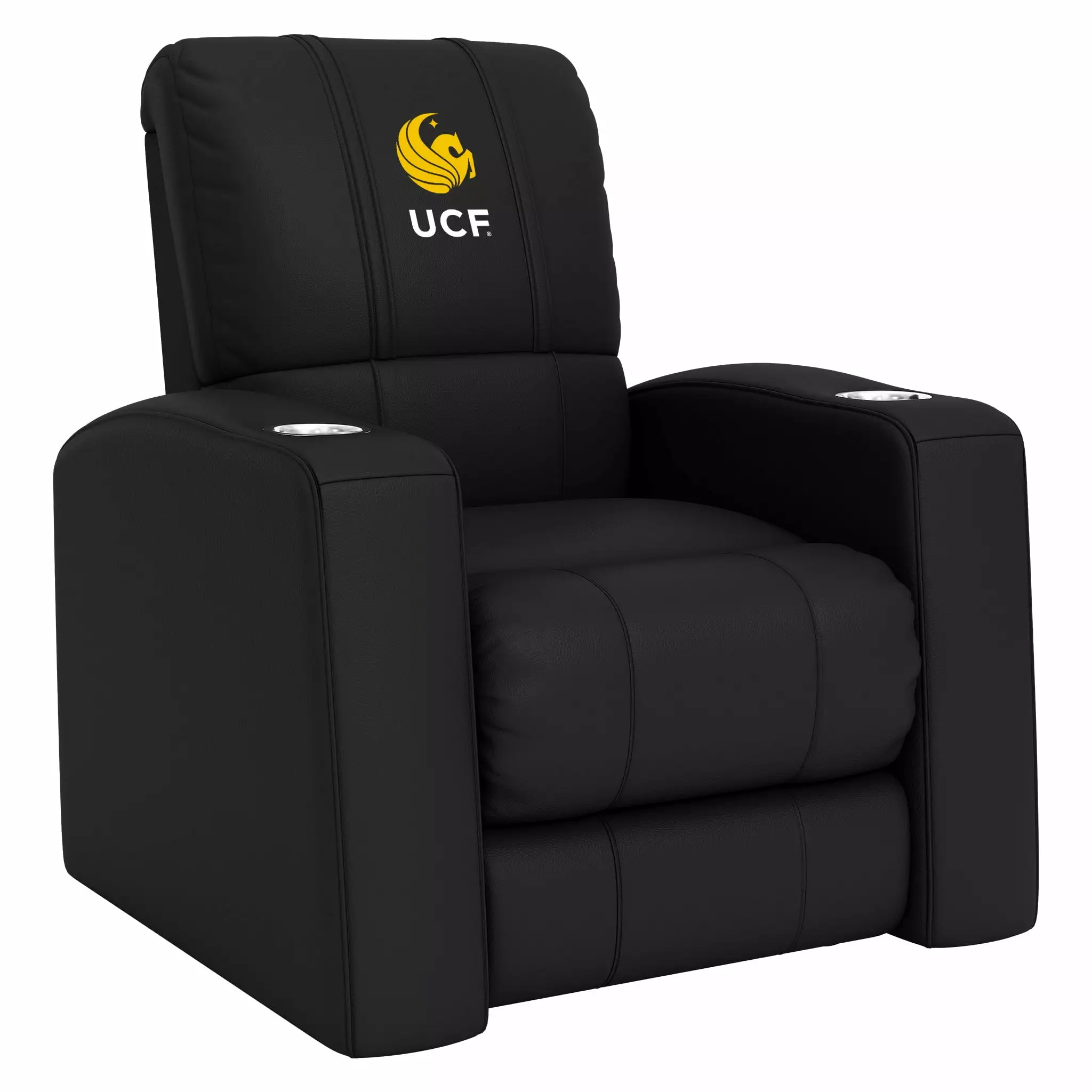 DreamSeat Relax Black Home Theater Recliner Embroidered Central Florida Alumni Logo Full Body Support