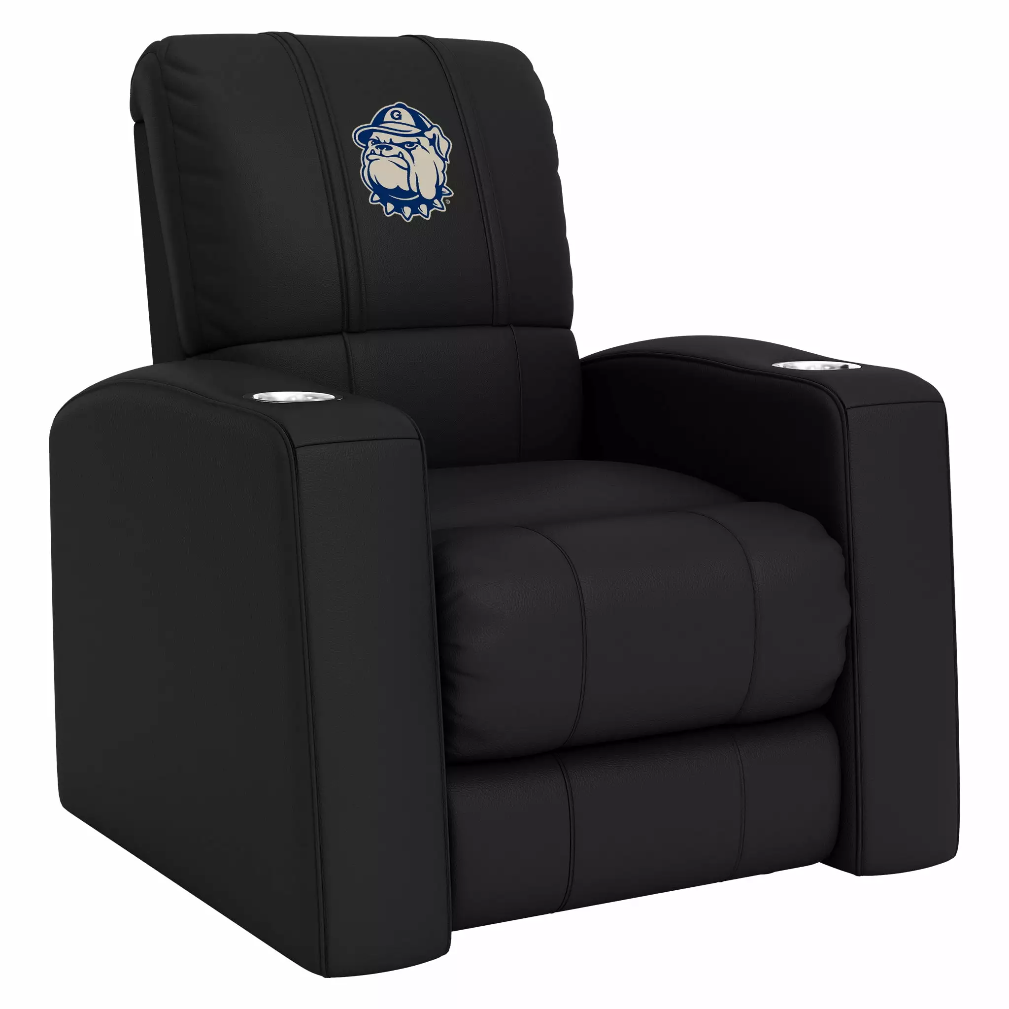 DreamSeat Relax Black Home Theater Recliner Embroidered Georgetown Hoyas Secondary Logo Full Body Support
