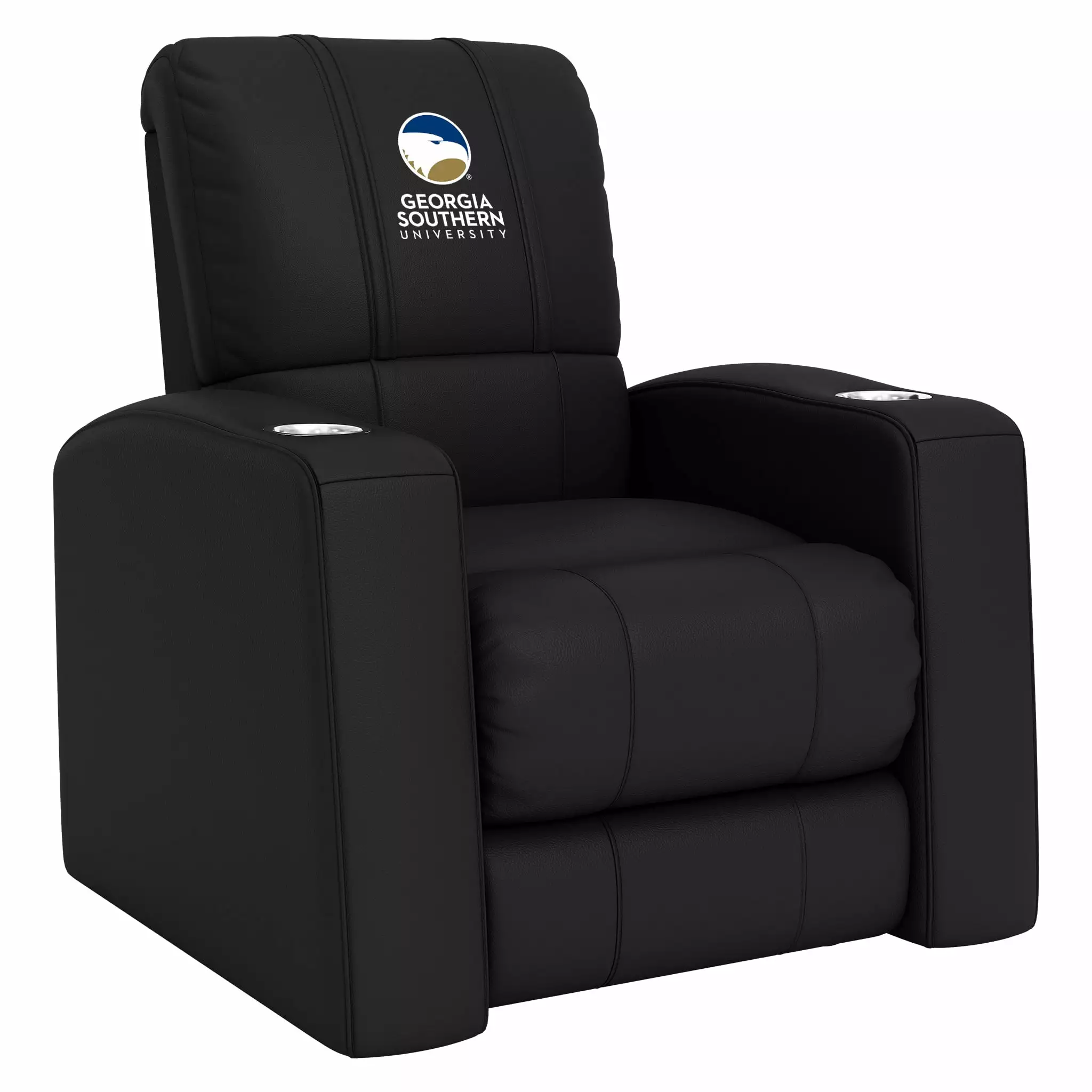 DreamSeat Relax Black Home Theater Recliner Embroidered Georgia Southern University Logo Full Body Support