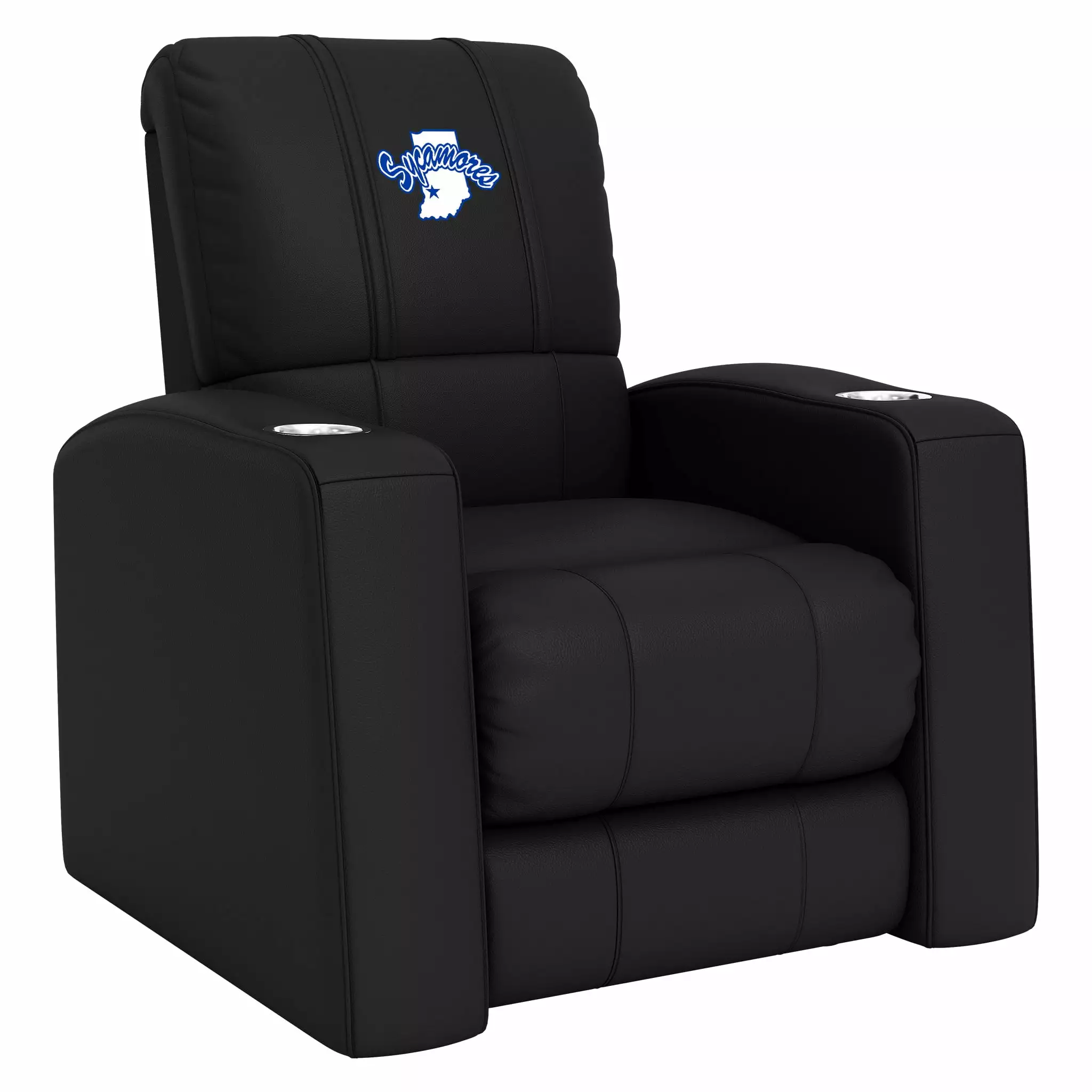 DreamSeat Relax Black Home Theater Recliner Embroidered Indiana State Sycamores Logo Full Body Support