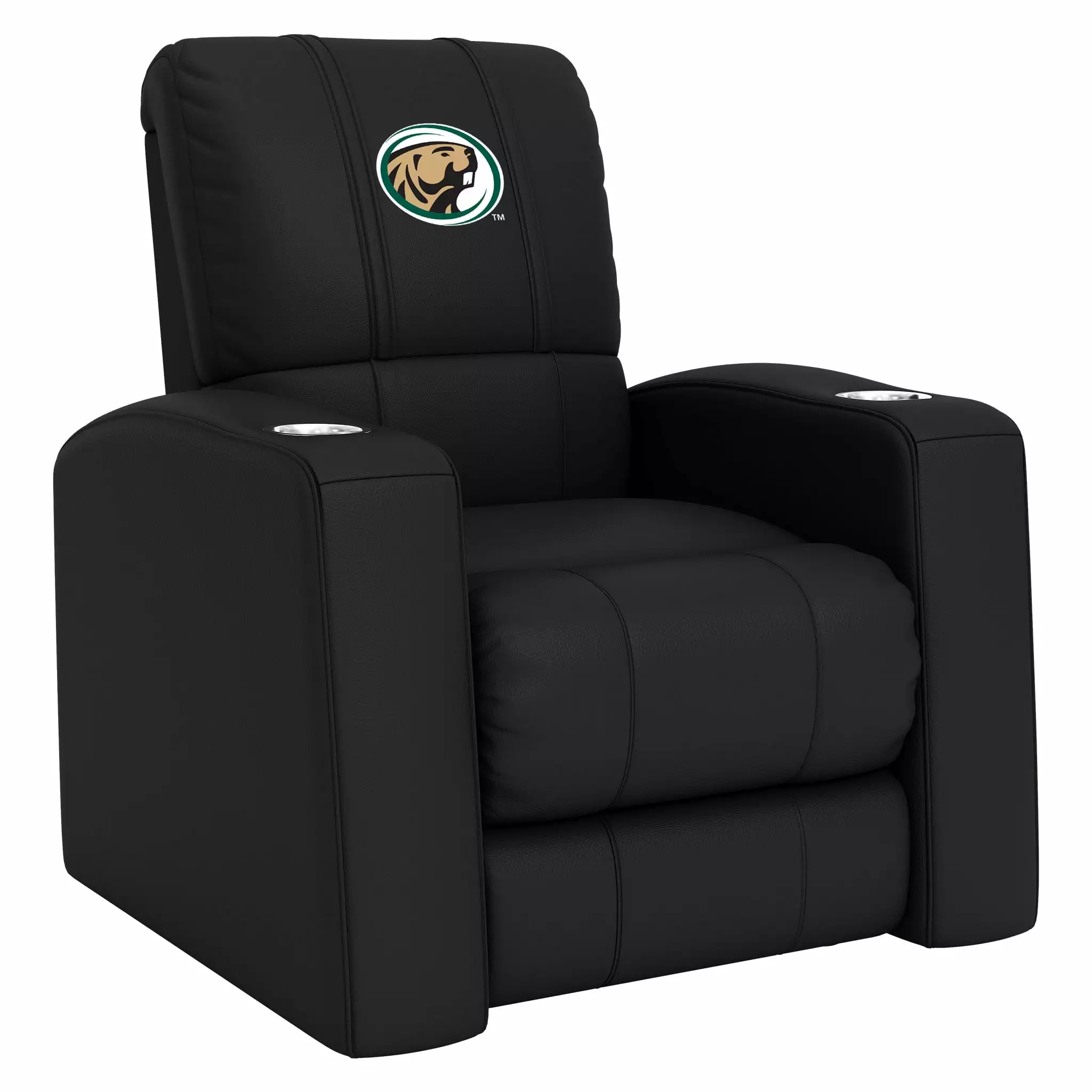DreamSeat Relax Black Home Theater Recliner Embroidered Bemidji State University Primary Logo Full Body Support