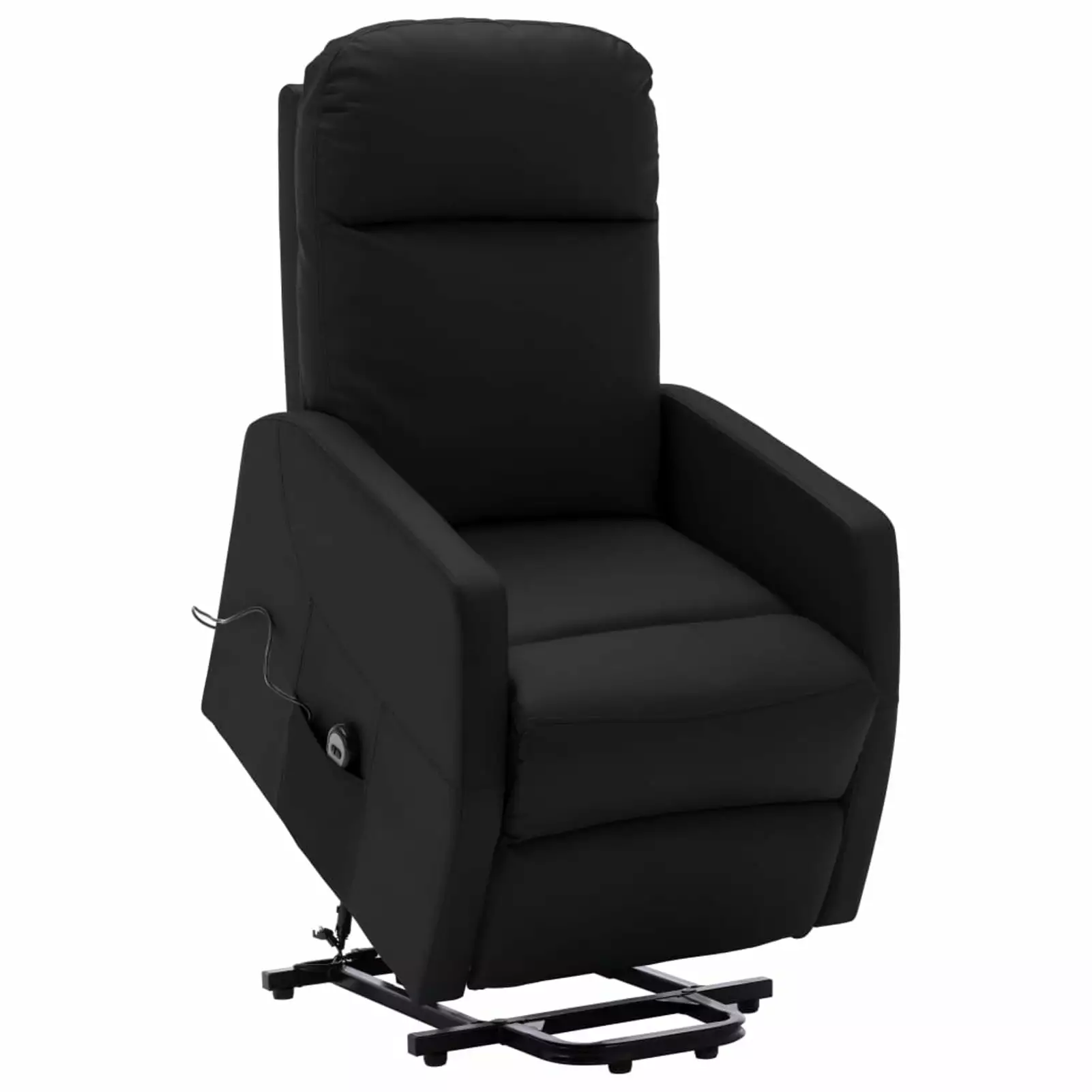 ikayaa Stand-up Recliner Black Faux Leather Easy Access Anself