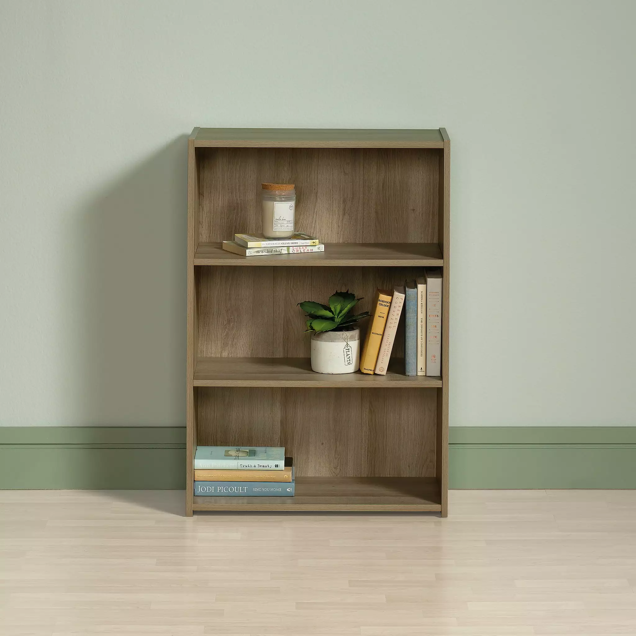 Sauder Beginnings Summer Oak 3 Shelf Bookcase Storage Unit