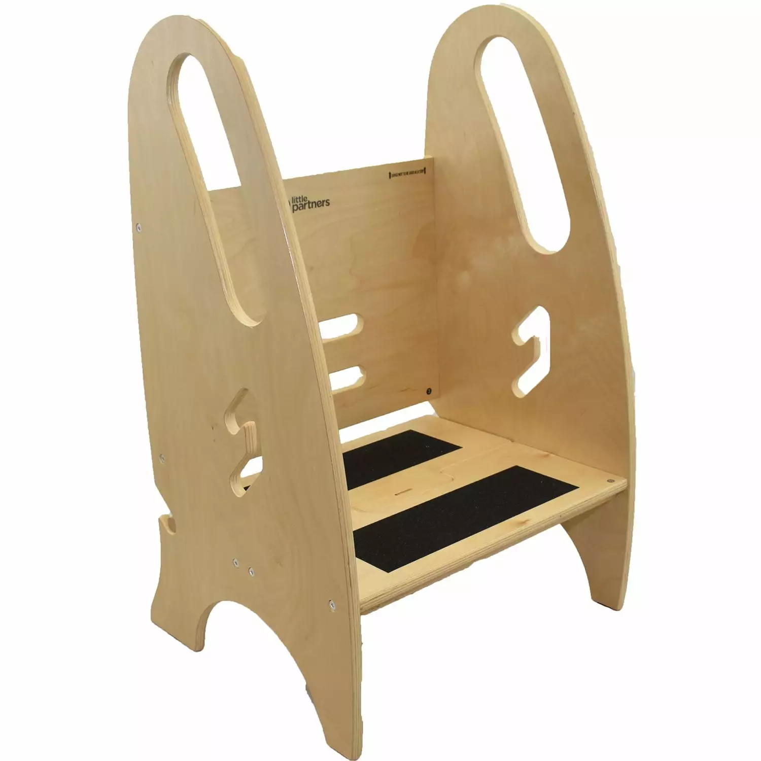 Little Partners Adjustable Height Wooden Step Stool - Natural Finish