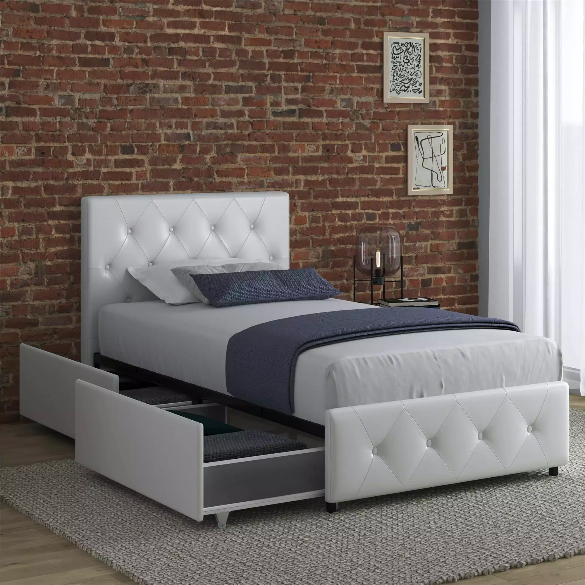 DHP Dakota Upholstered Storage Platform Bed