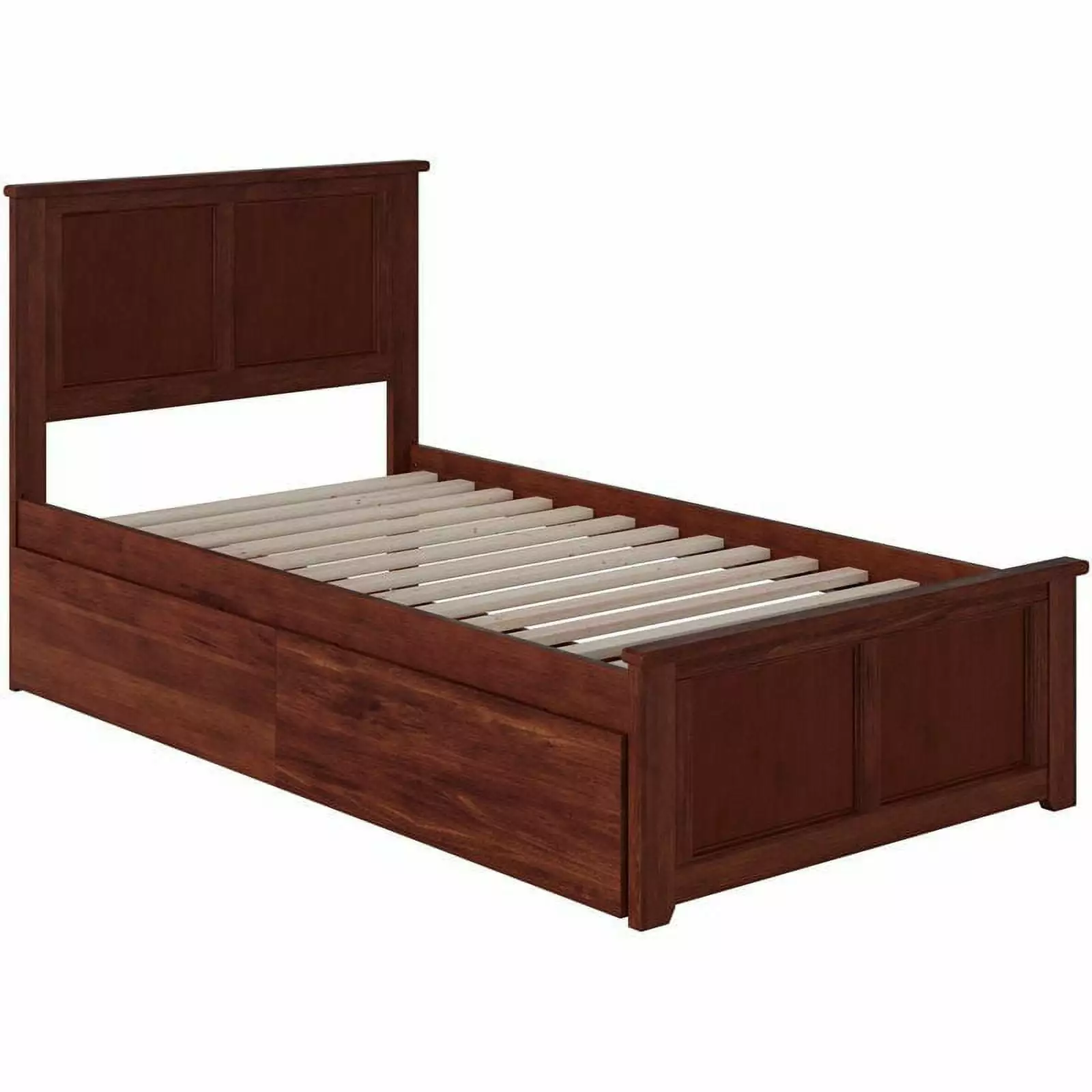 Rosebery Kids Twin XL Storage Platform Bed Walnut Modern Bedroom Furniture