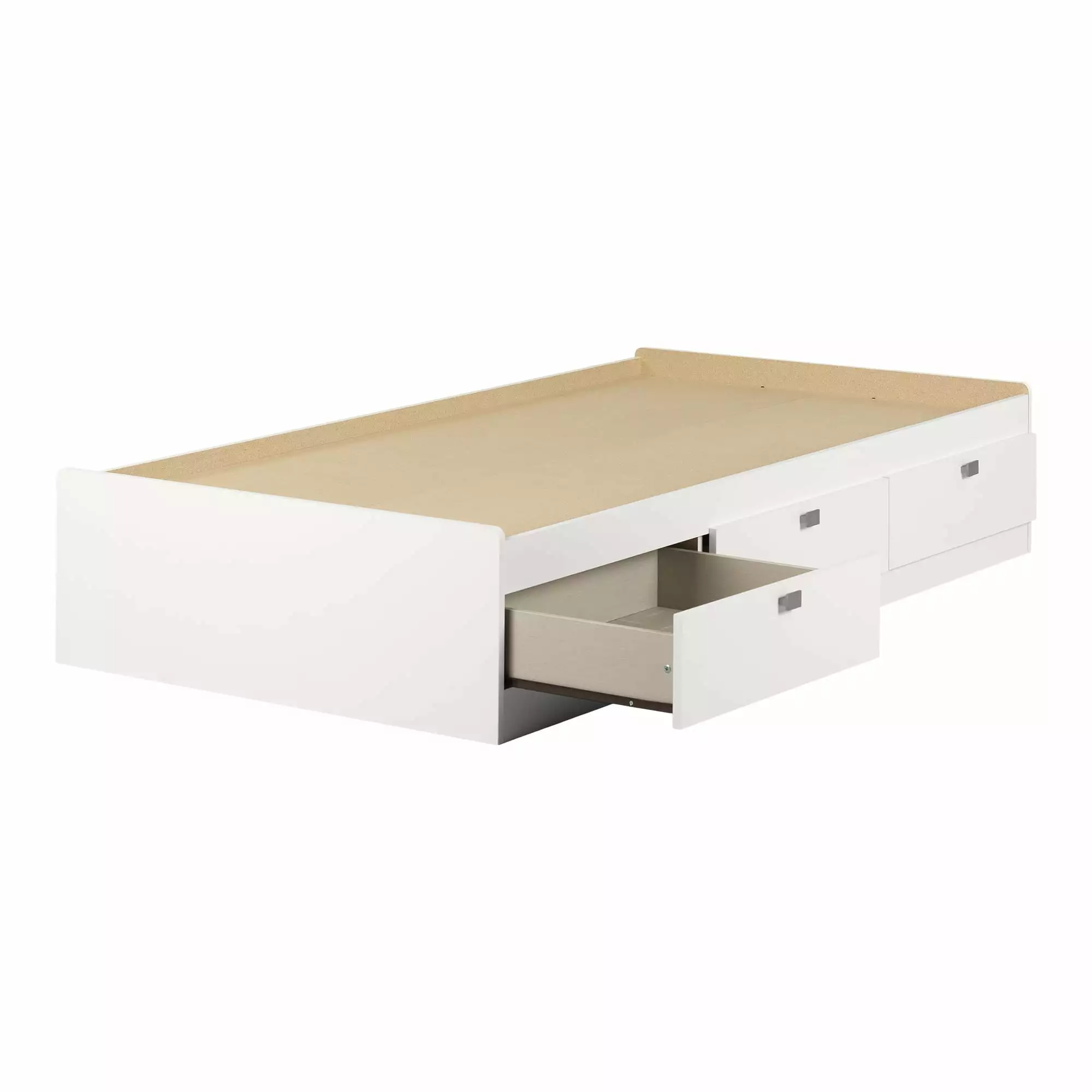 South Shore Spark Contemporary 3-Drawer Storage Bed Twin Size White