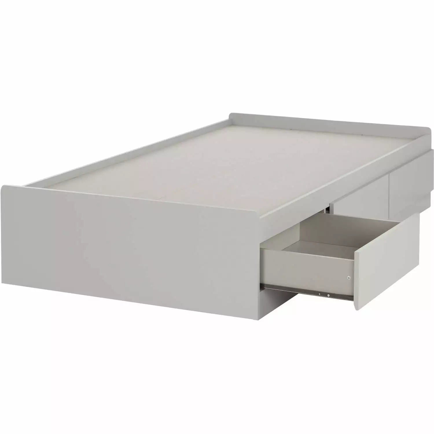 South Shore Vito 3-Drawer Storage Bed Twin Soft Gray Space Saving Bed