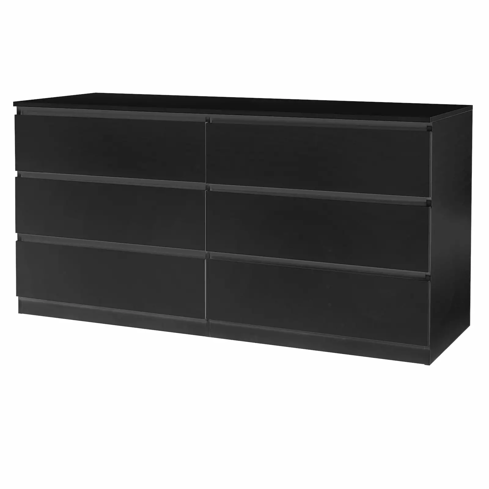 iTopRoad 6 Drawers Dresser Storage Cabinet Bedroom Living Room Closet Arranger Black FCH