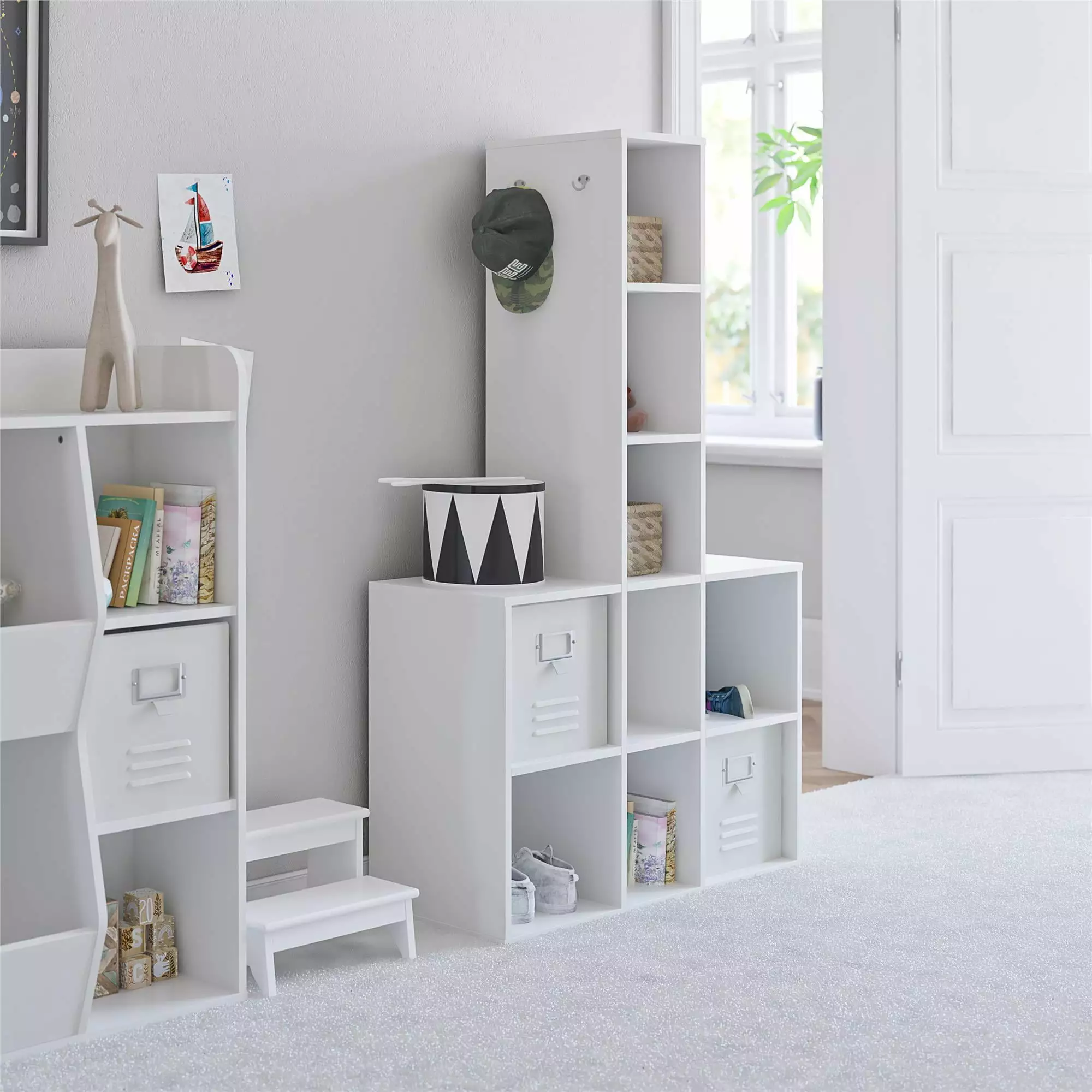 Ameriwood Home Charli Kid's 9 Cube Storage White