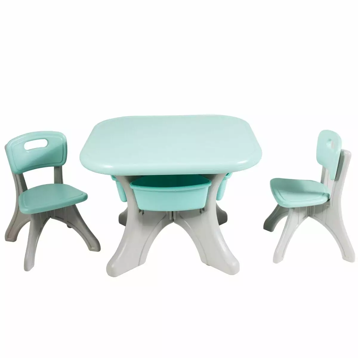 Gymax Children Kids Activity Table Chair Set Play Furniture Storage