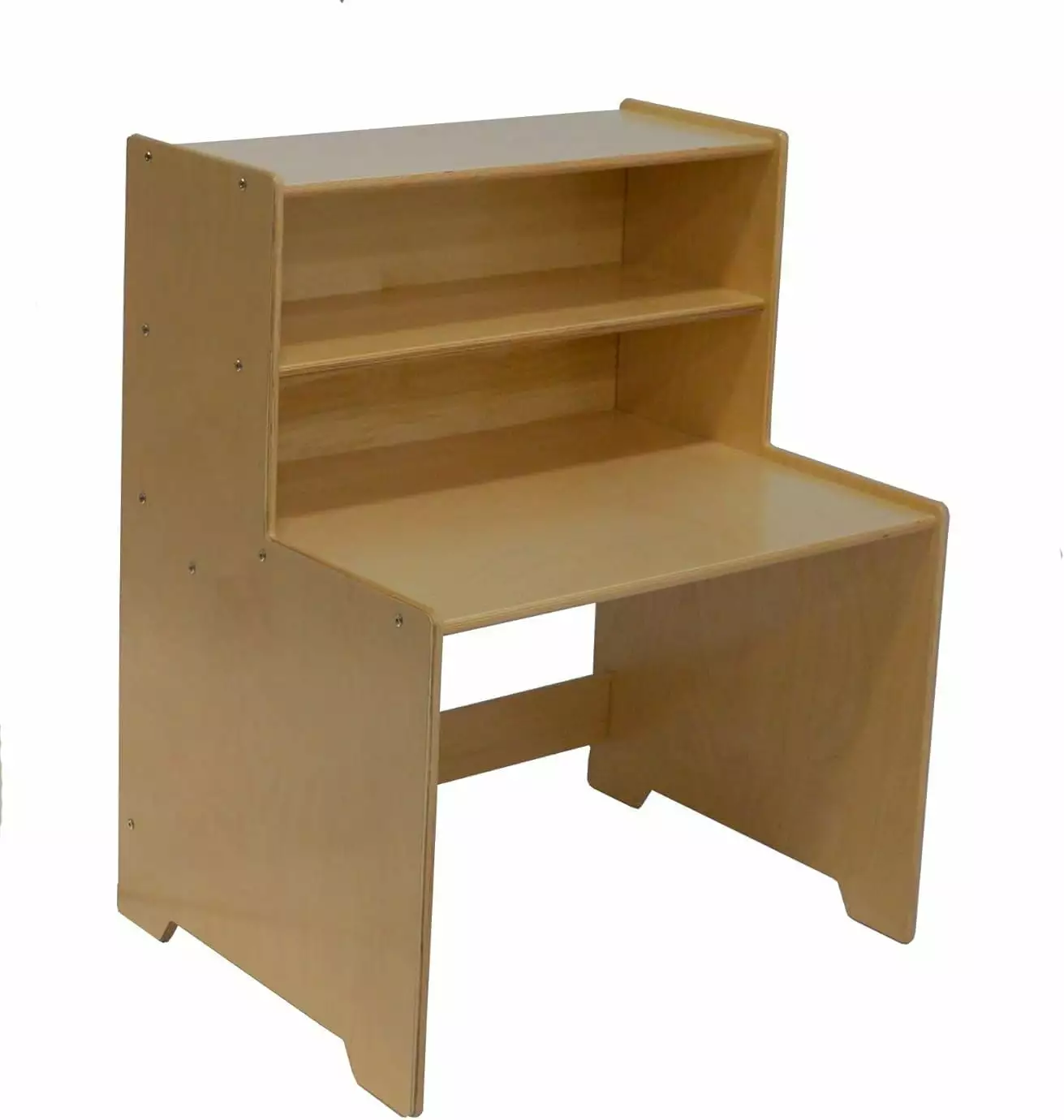 RRI Goods Kids Writing Desk Hutch and Computer Table Natural Finish