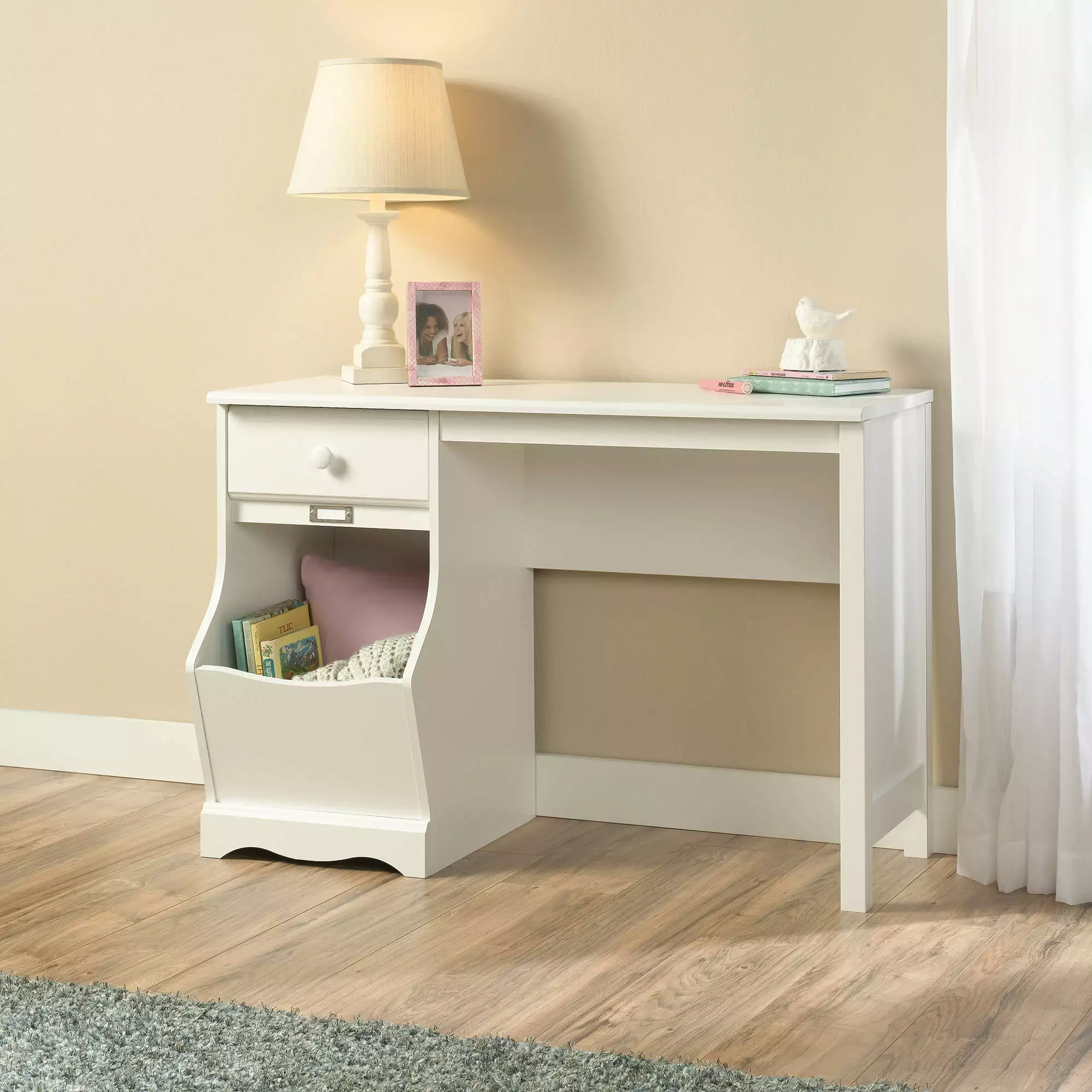 Sauder Storybook Kids Desk Soft White Finish