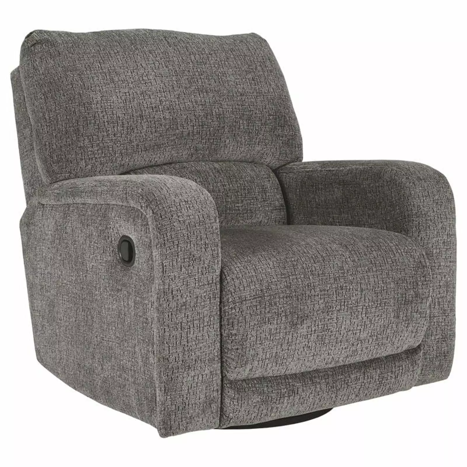 Bowery Hill Contemporary Swivel Glider Recliner Slate Finish Living Room