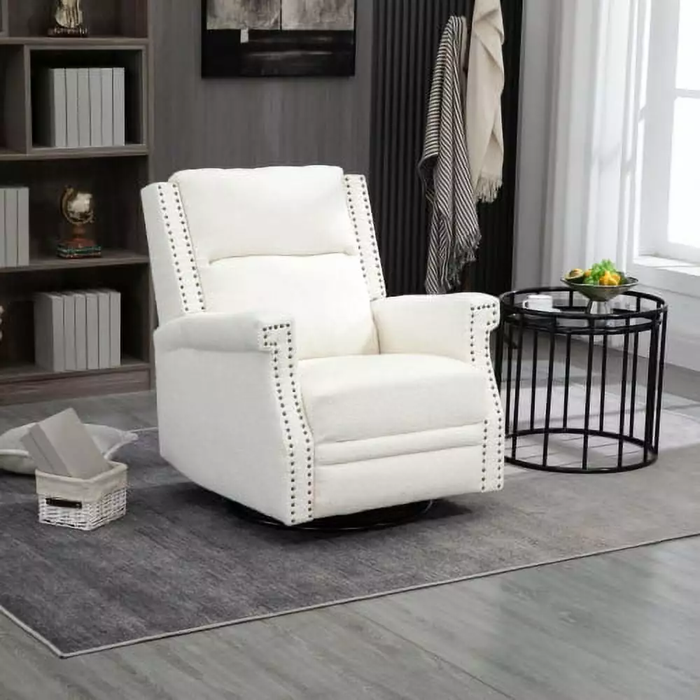 Goldmeet 360 Degree Swivel Recliner Chair Manual Reclining Comfort and Style