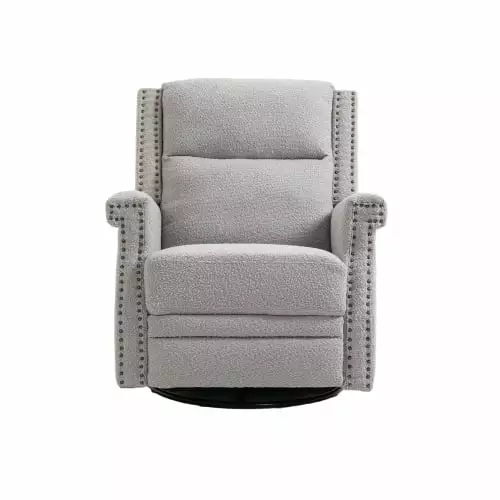 Swivel Recliner Chair 360 Degree Swivel Leisure Arm Chair Nursery Rocking Chair JUHOO