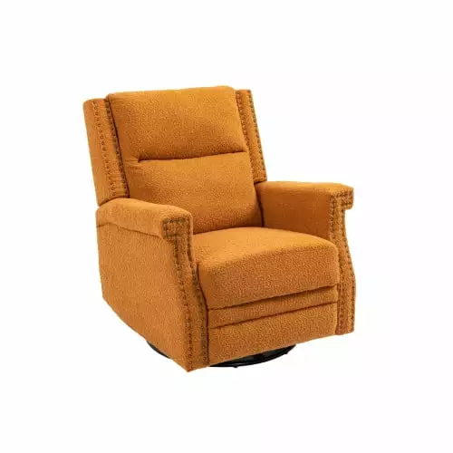 Swivel Recliner Chair 360 Degree Swivel Leisure Arm Chair Nursery Rocking Chair JUHOO