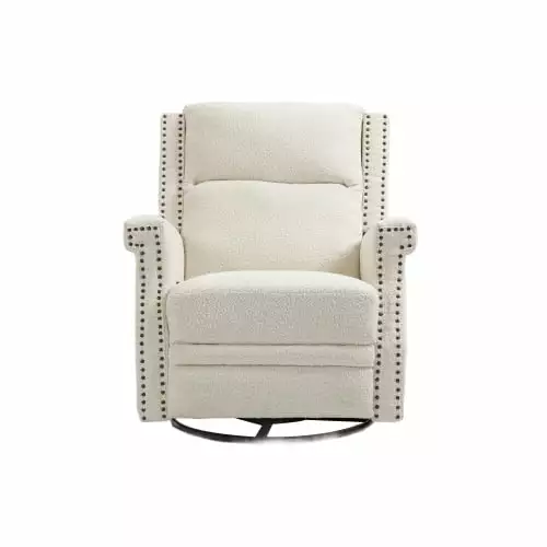 Swivel Recliner Chair 360 Degree Swivel Leisure Arm Chair Nursery Rocking Chair JUHOO