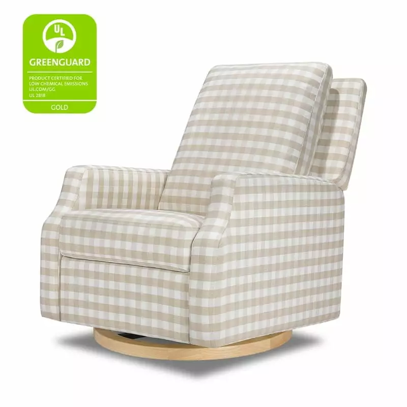 Namesake Crewe Recliner and Swivel Glider Tan Gingham