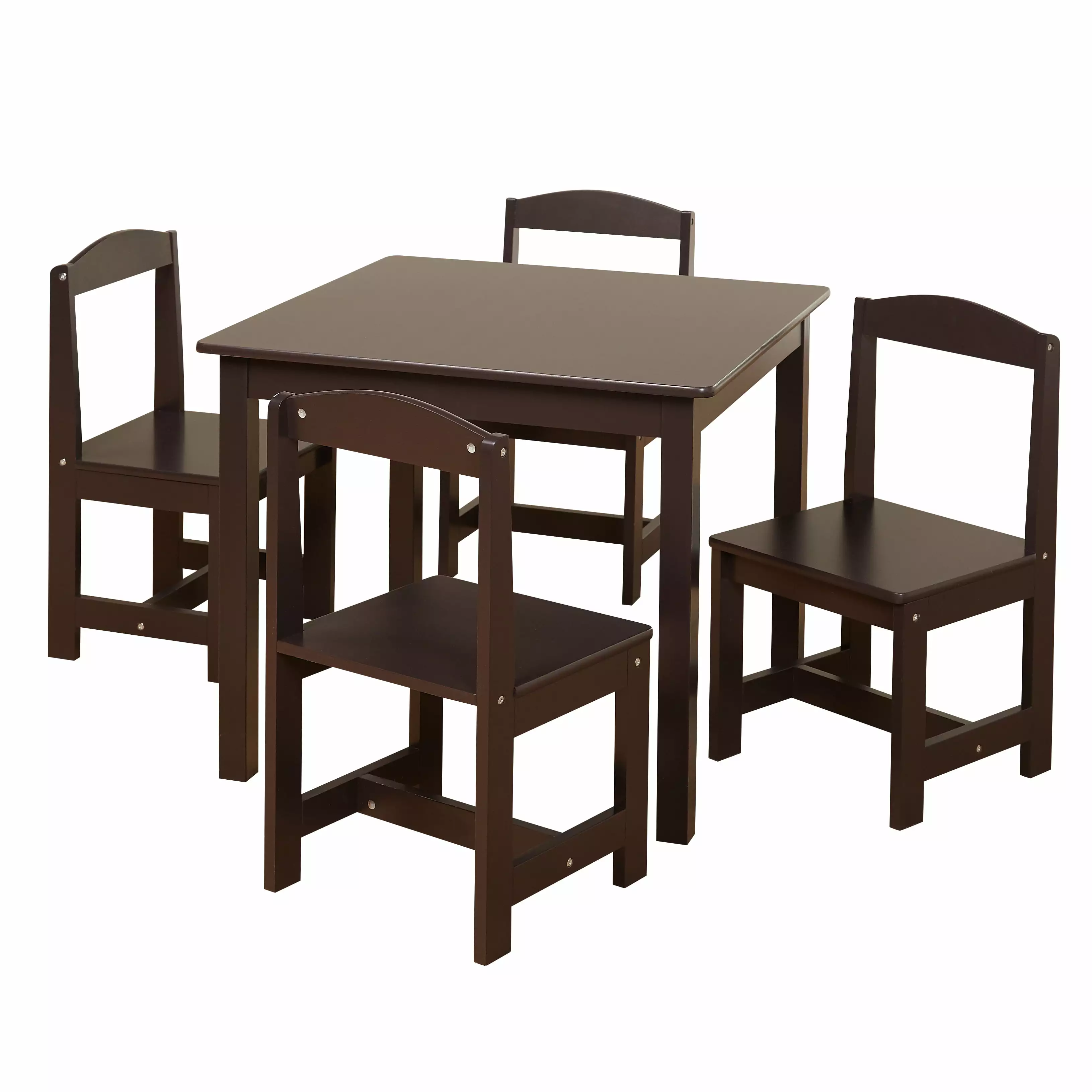 TMS Hayden Kid's 5-Piece Table and Chairs Set Brown