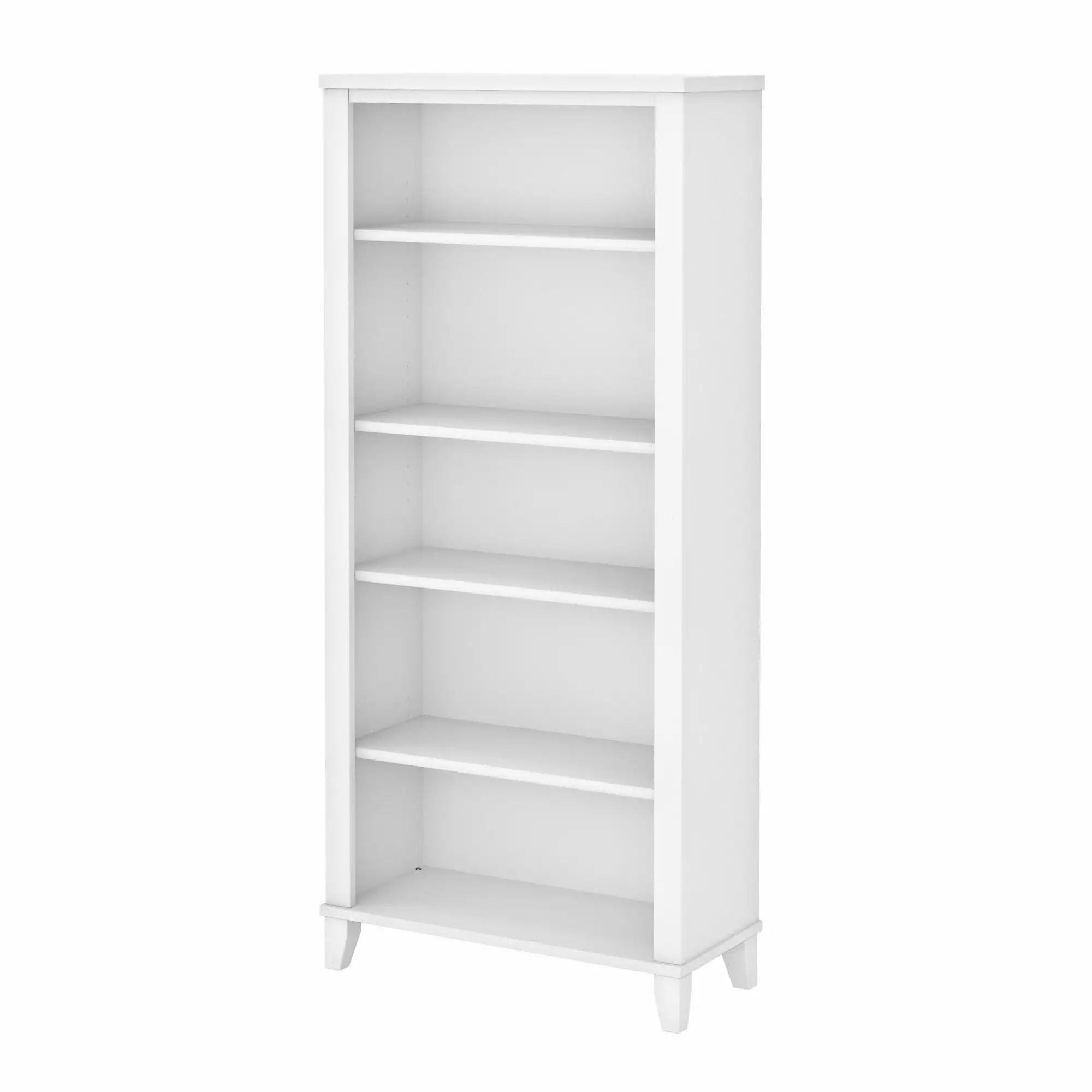 Bush Furniture Somerset 5 Shelf Tall Bookcase White Finish