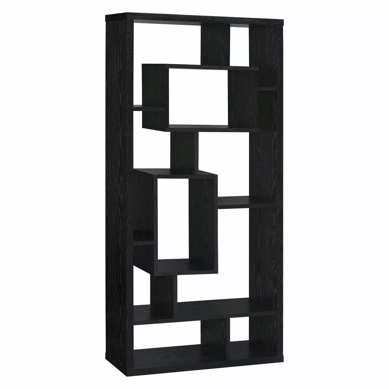 Linbrook 10-Shelf Bookcase Black Oak Living Room or Office Coaster Company