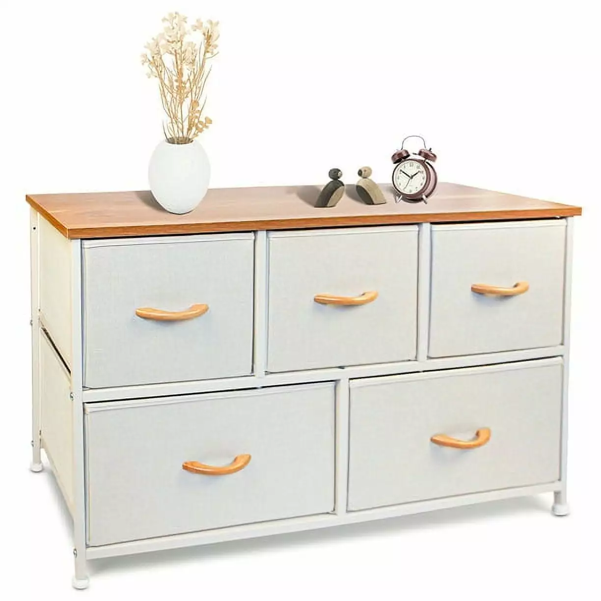 Bigroof 5 Drawer Dresser Tower Unit Bedroom Hallway Entryway Closets Wide Sturdy Steel Frame