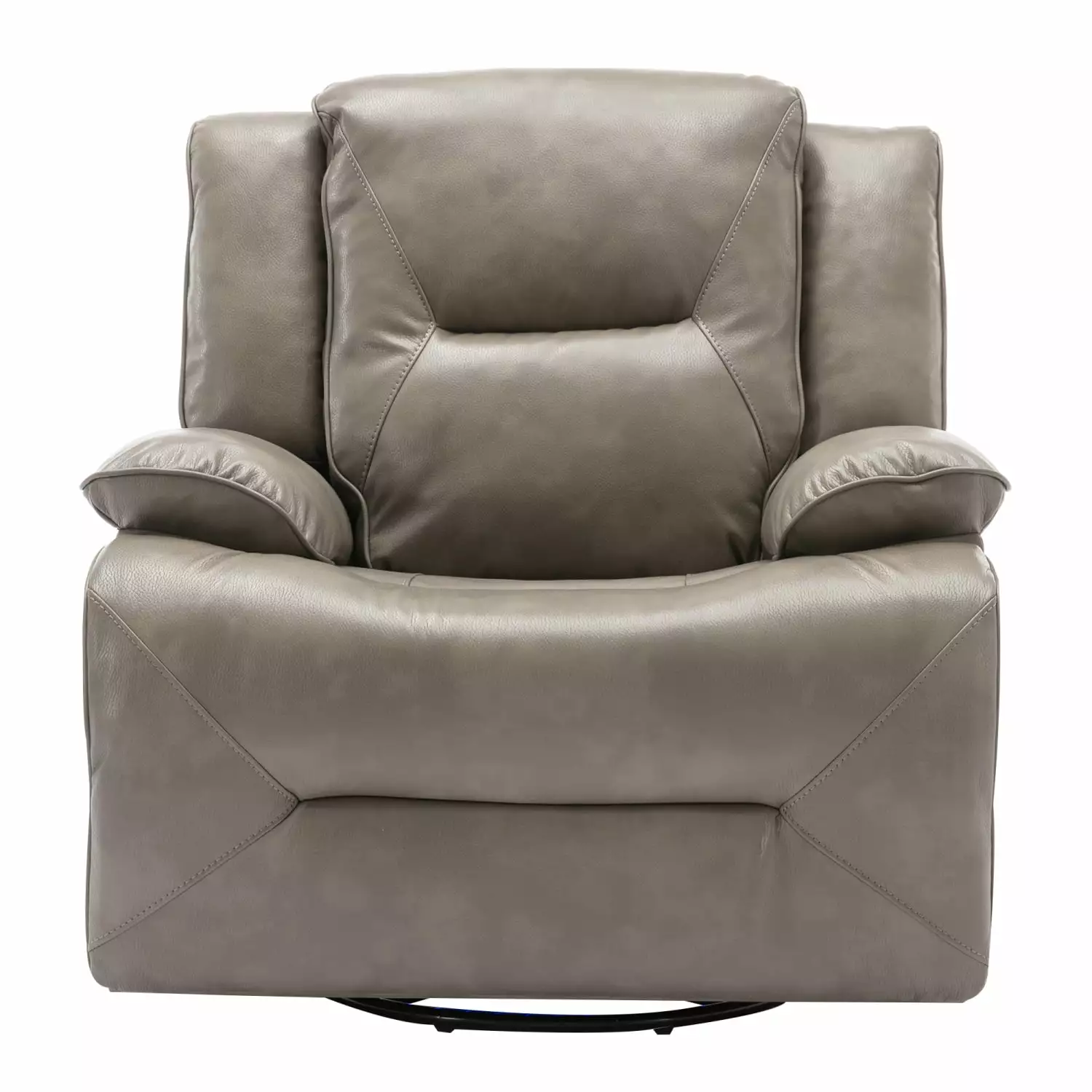 Miekor 360 Swivel Rocking Home Theater Recliner LED Light Strip Gray