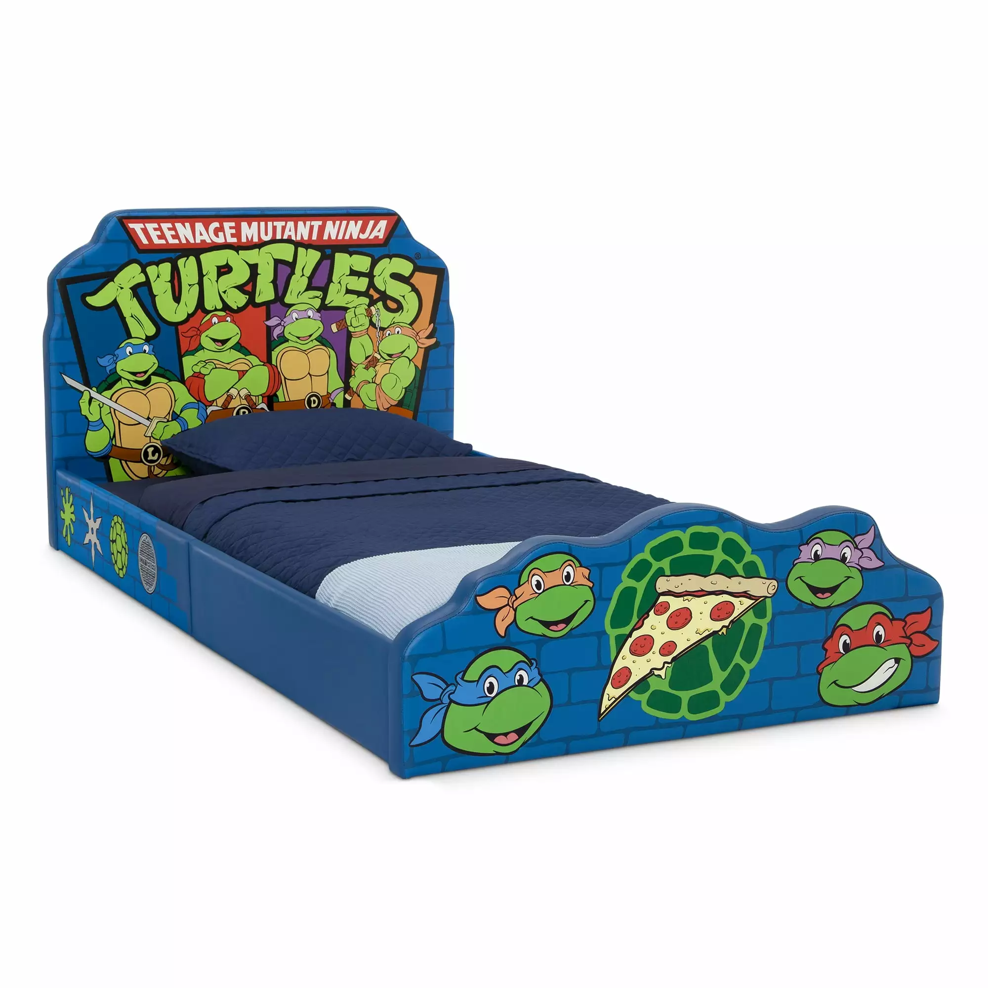 Teenage Mutant Ninja Turtles Upholstered Twin Bed Delta Children Green Nickelodeon