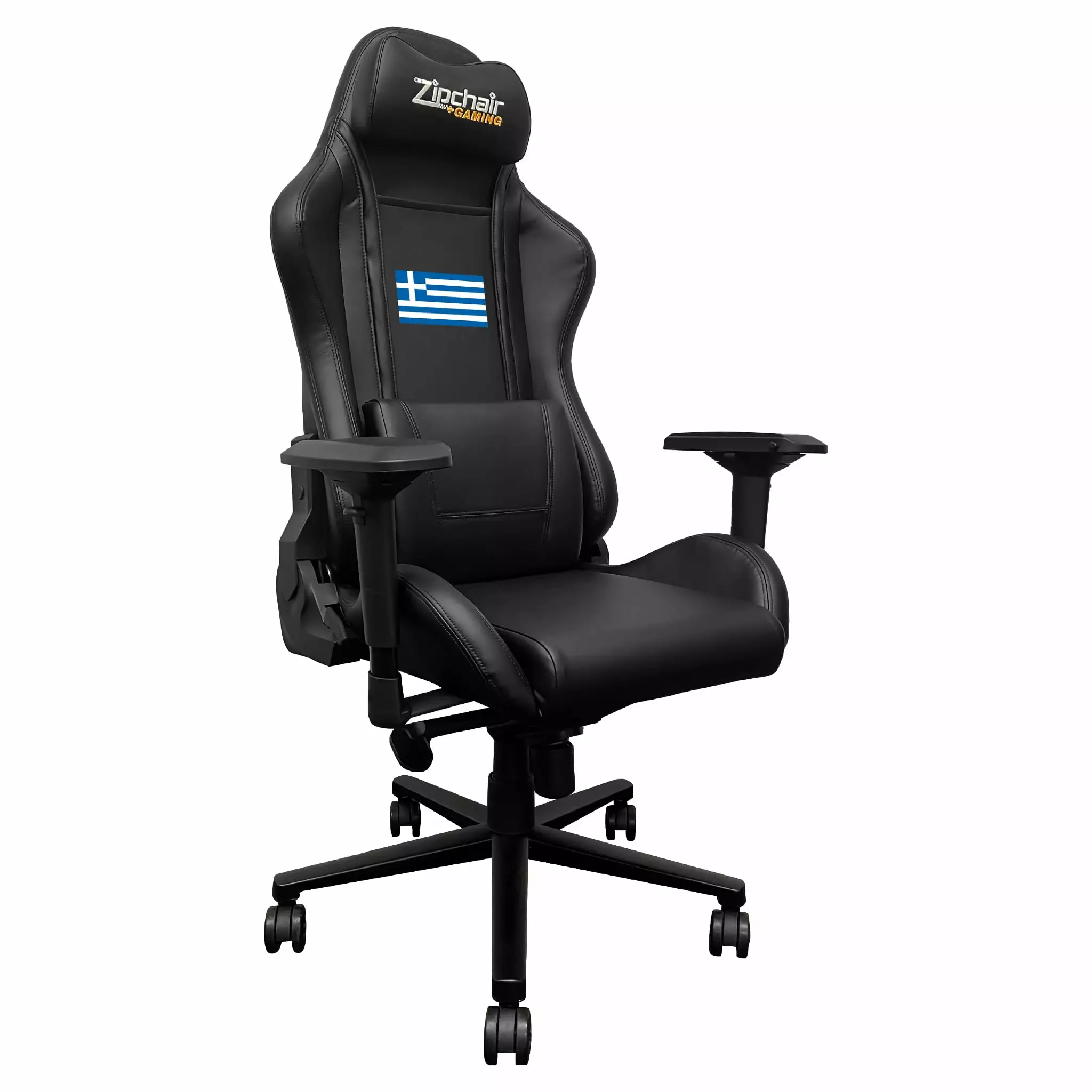Xpression Pro Gaming Chair Greek Flag Logo - Greece Themed Ergonomic Gaming Chair DreamSeat