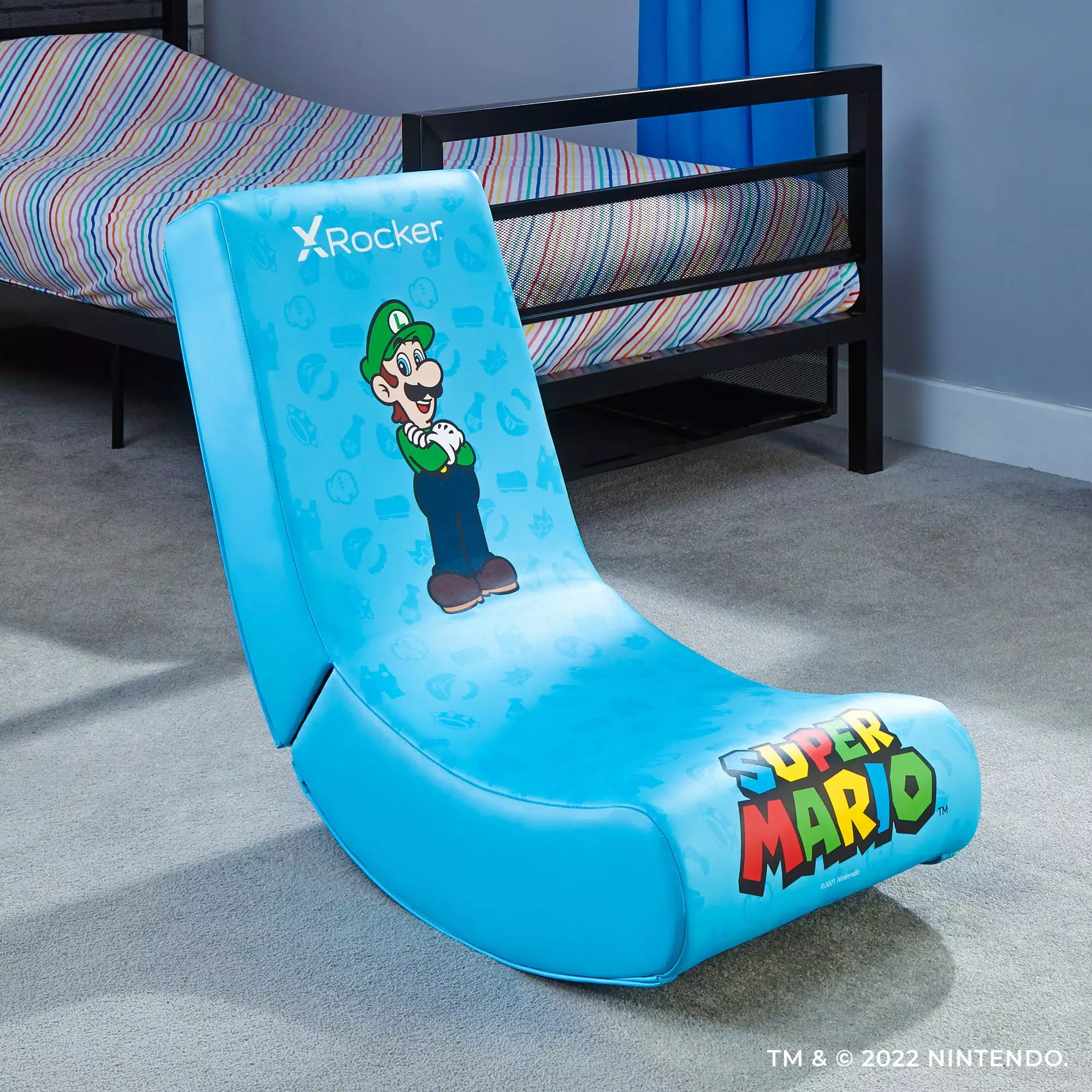 X Rocker Super Mario Pose Video Rocker Featuring Luigi Design