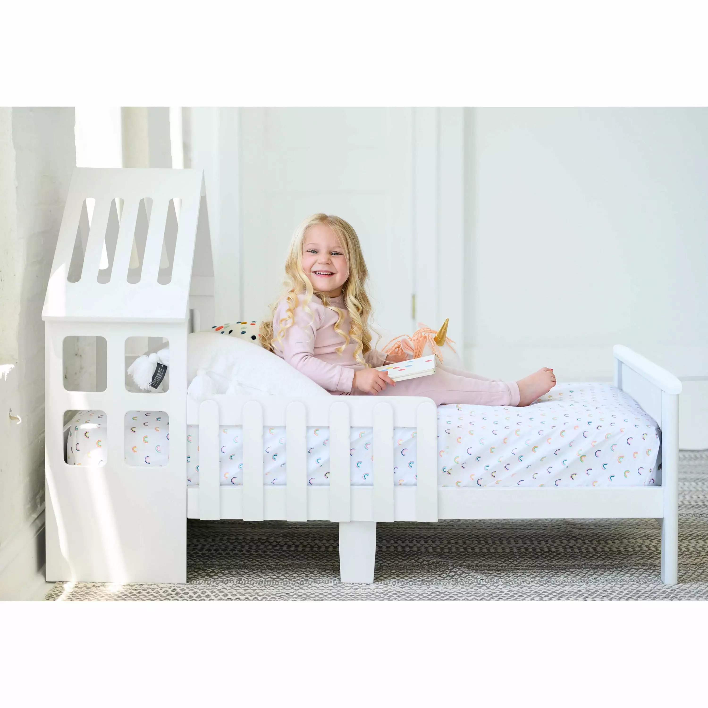 Little Partners Lil' House Toddler Bed Soft White