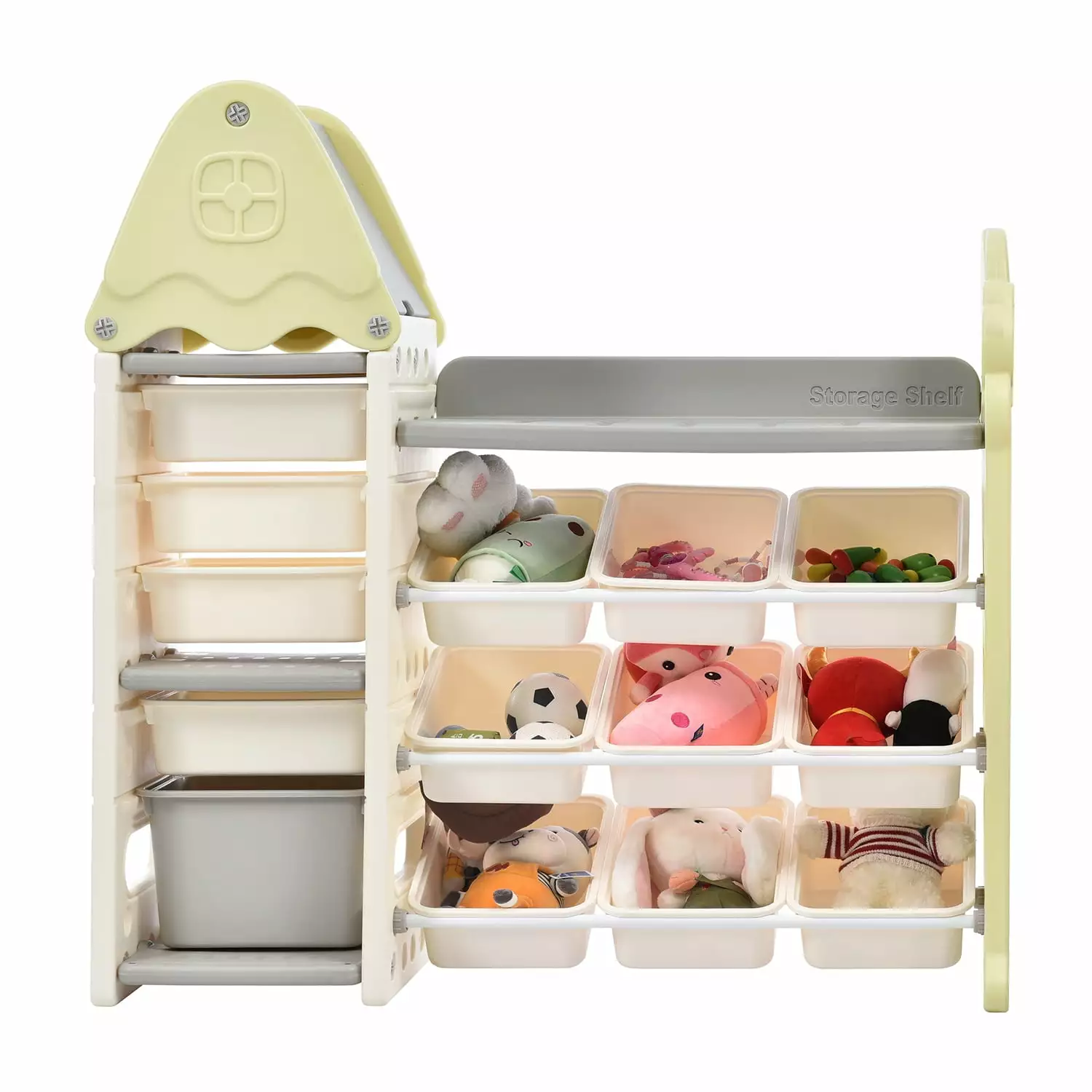 Toy Storage Arranger 14 Bins 43 Kids Toy Storage Cubby Light Green ARCTICSCORPION