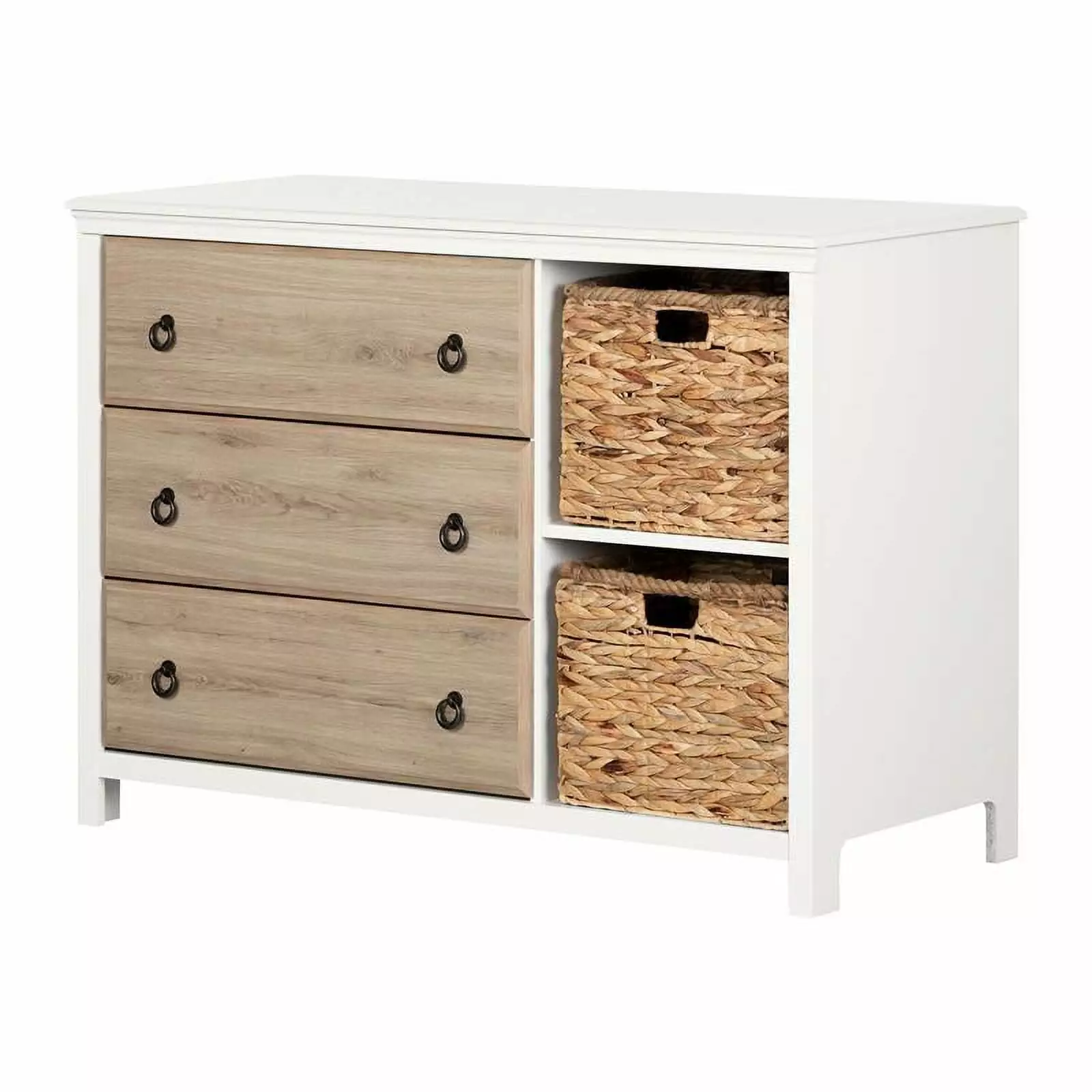 Roseberry Kids 3-Drawer Transitional Engineered Wood Dresser Binquireets White Rosebery Kids