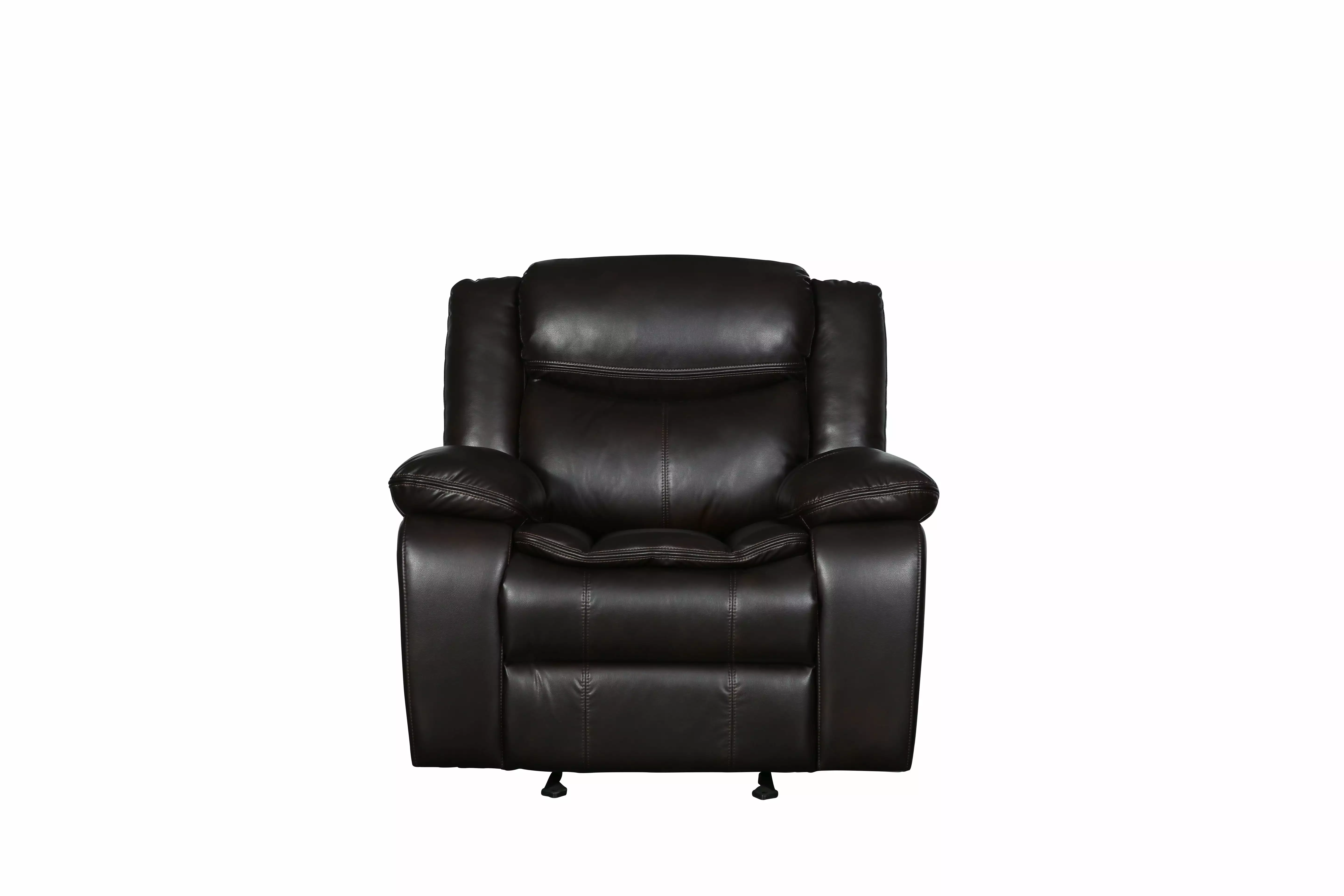 DeeHome Global United Transitional Leather-Air Reclining Chair