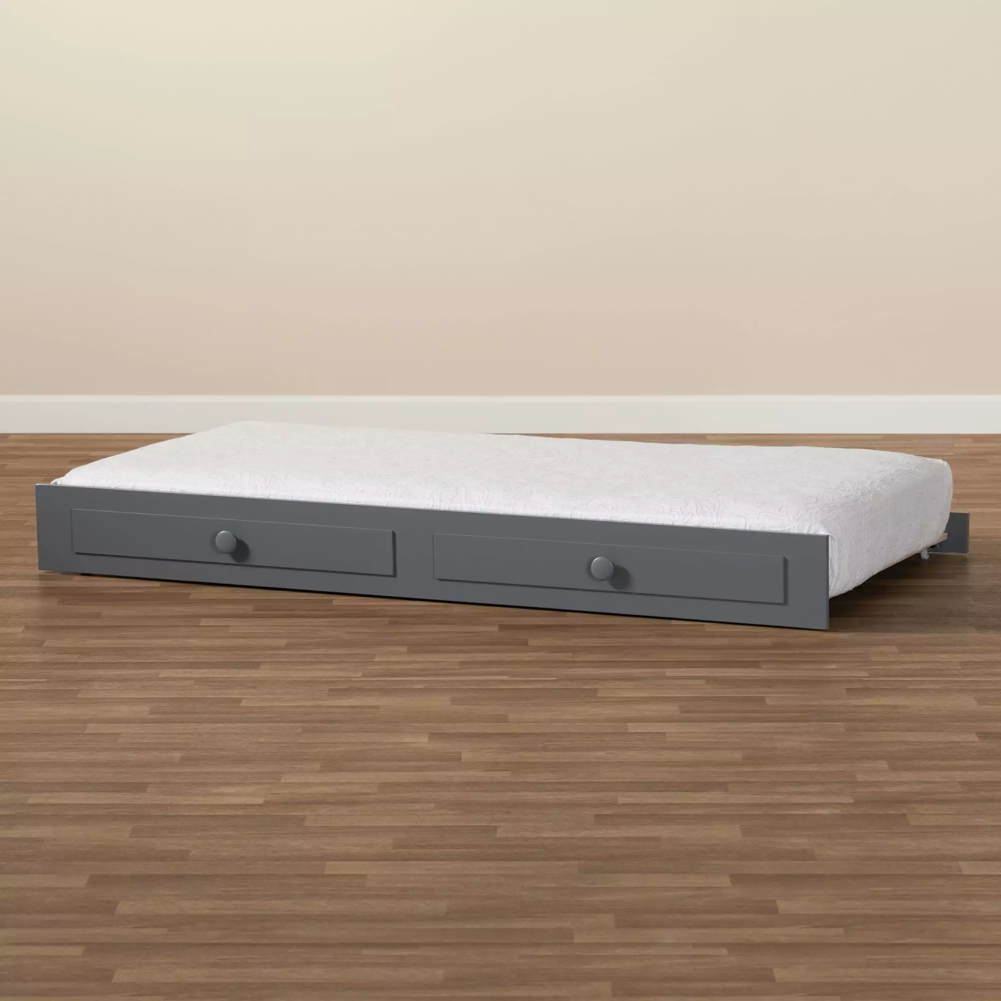 Baxton Studio Cintia Cottage Farmhouse Gray Finished Wood Twin Size Trundle Bed