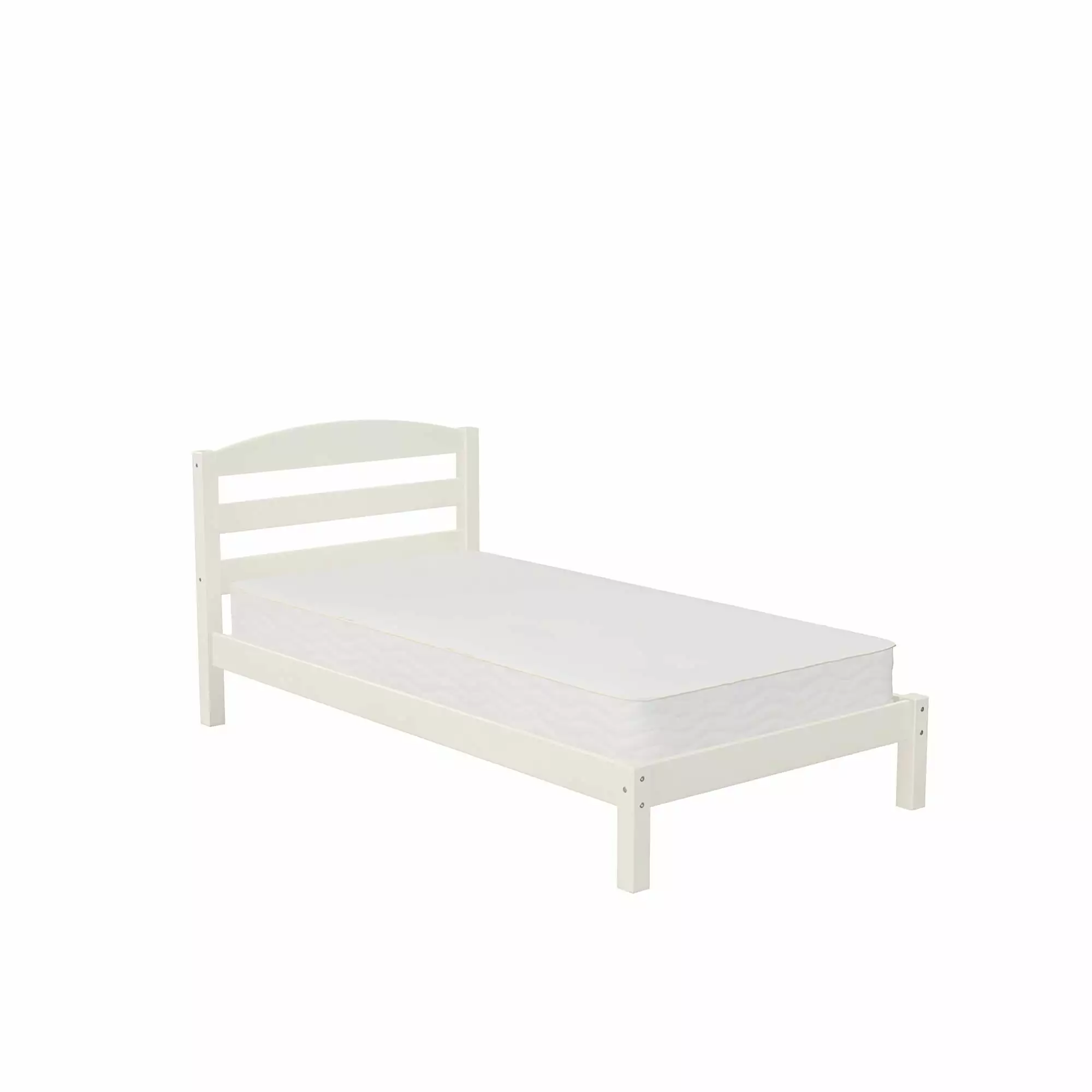 Better Homes Gardens Leighton Bed Frame 8-Inch Pocket Spring Mattress Twin White Better Homes & Gardens
