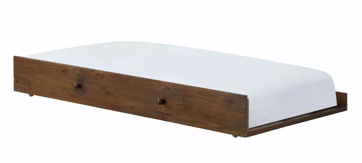 Twin Trundle Bed Frame Brushed Grey Donco Kids