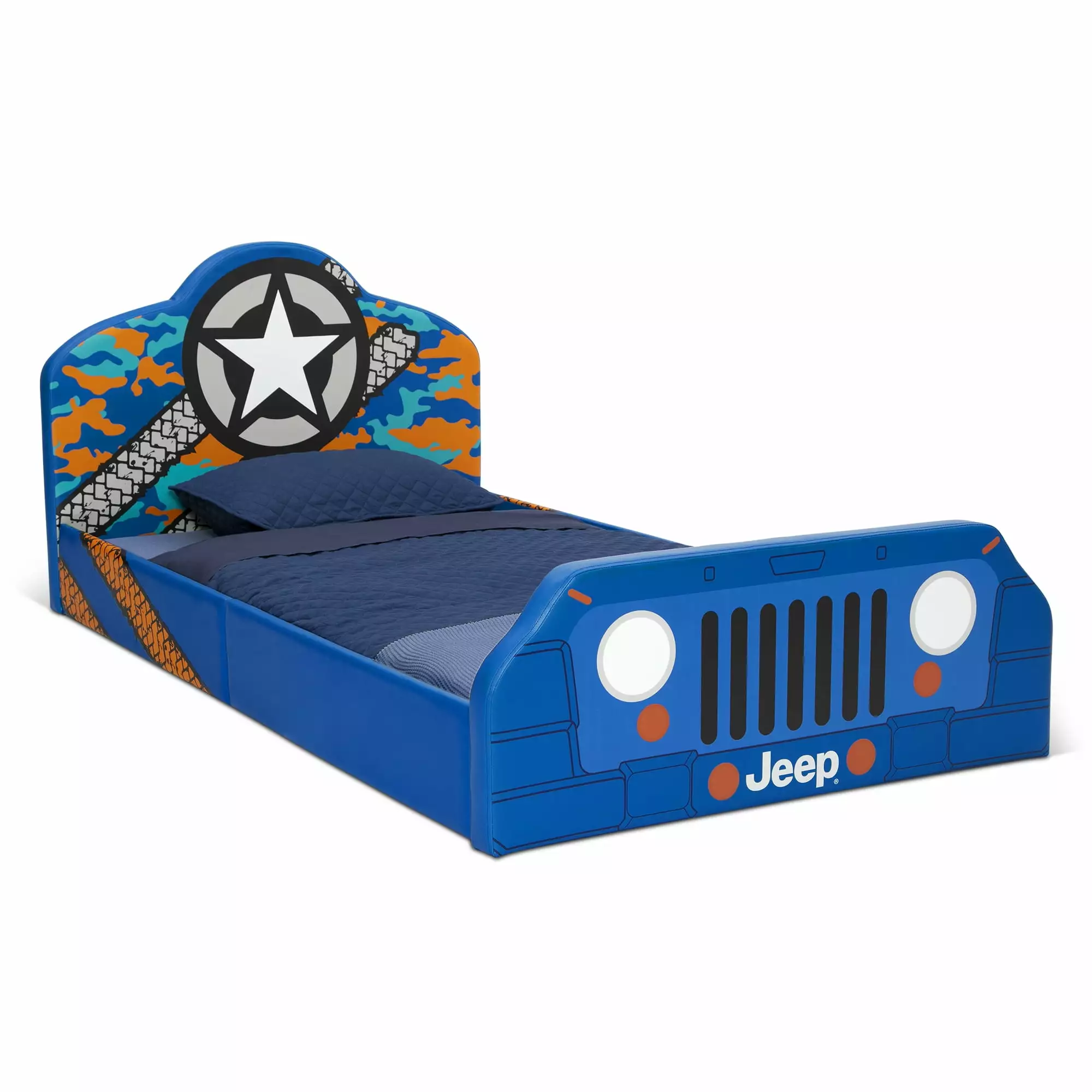 Jeep Upholstered Twin Bed Delta Children - Blue Kids Bedroom Furniture