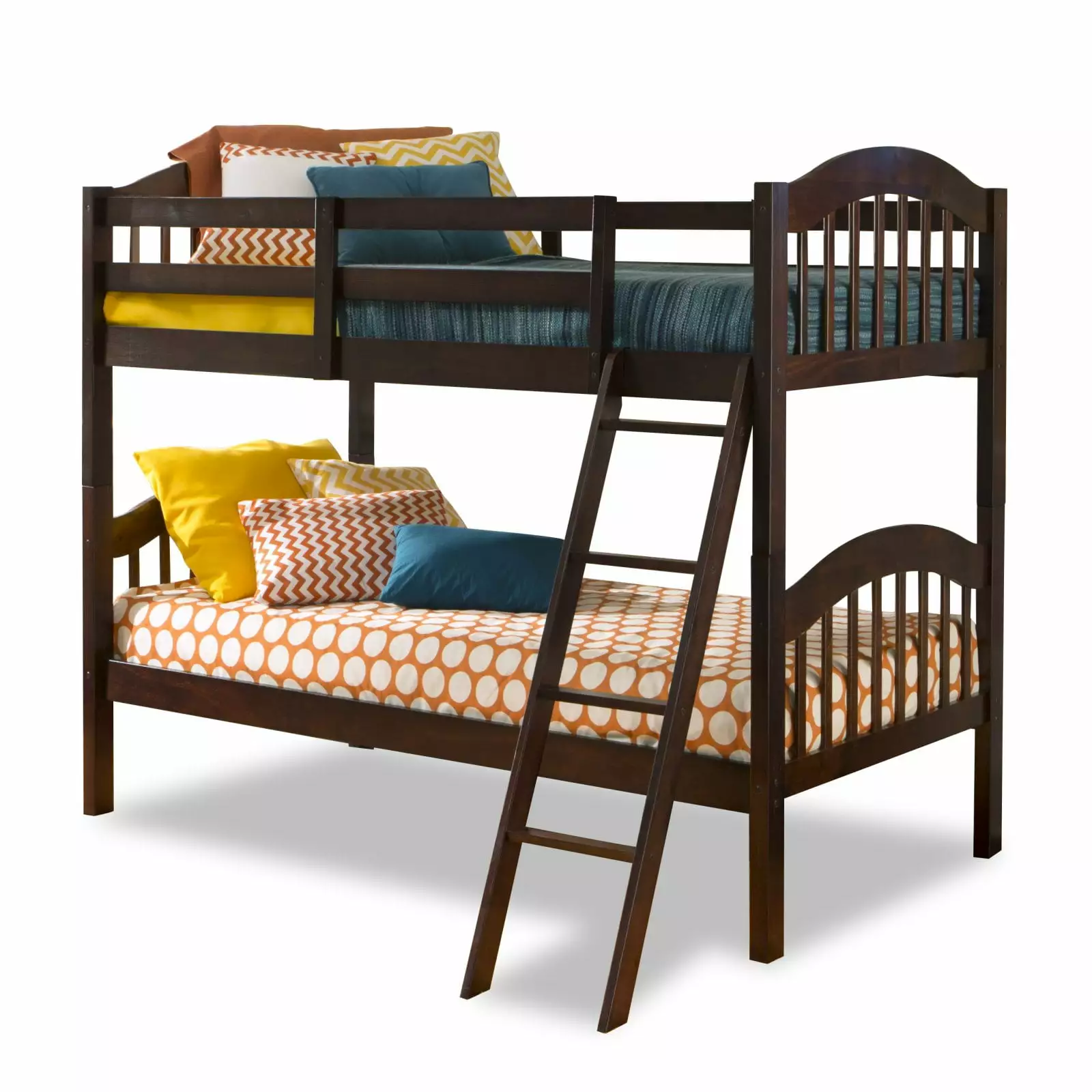 Storkcraft Long Horn Twin Over Twin Bunk Bed - Classic Wood Bunk Bed Frame Kids