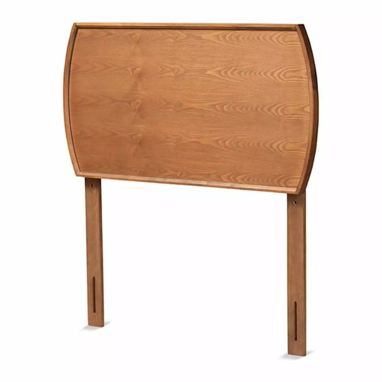 Laurien Mid-Century Modern Twin Size Headboard Ash Walnut Finish Wood Baxton Studio
